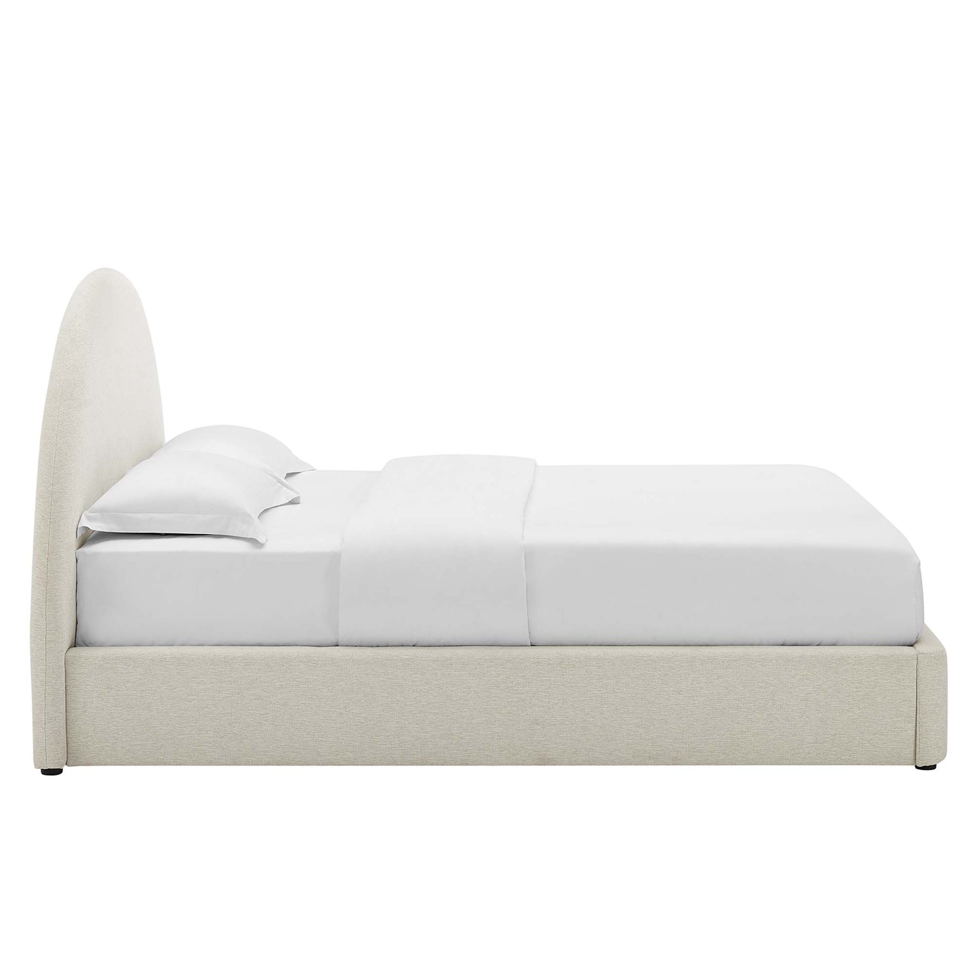 Resort Upholstered Fabric Arched Round Queen Platform Bed by Modway - Best Buy Furniture