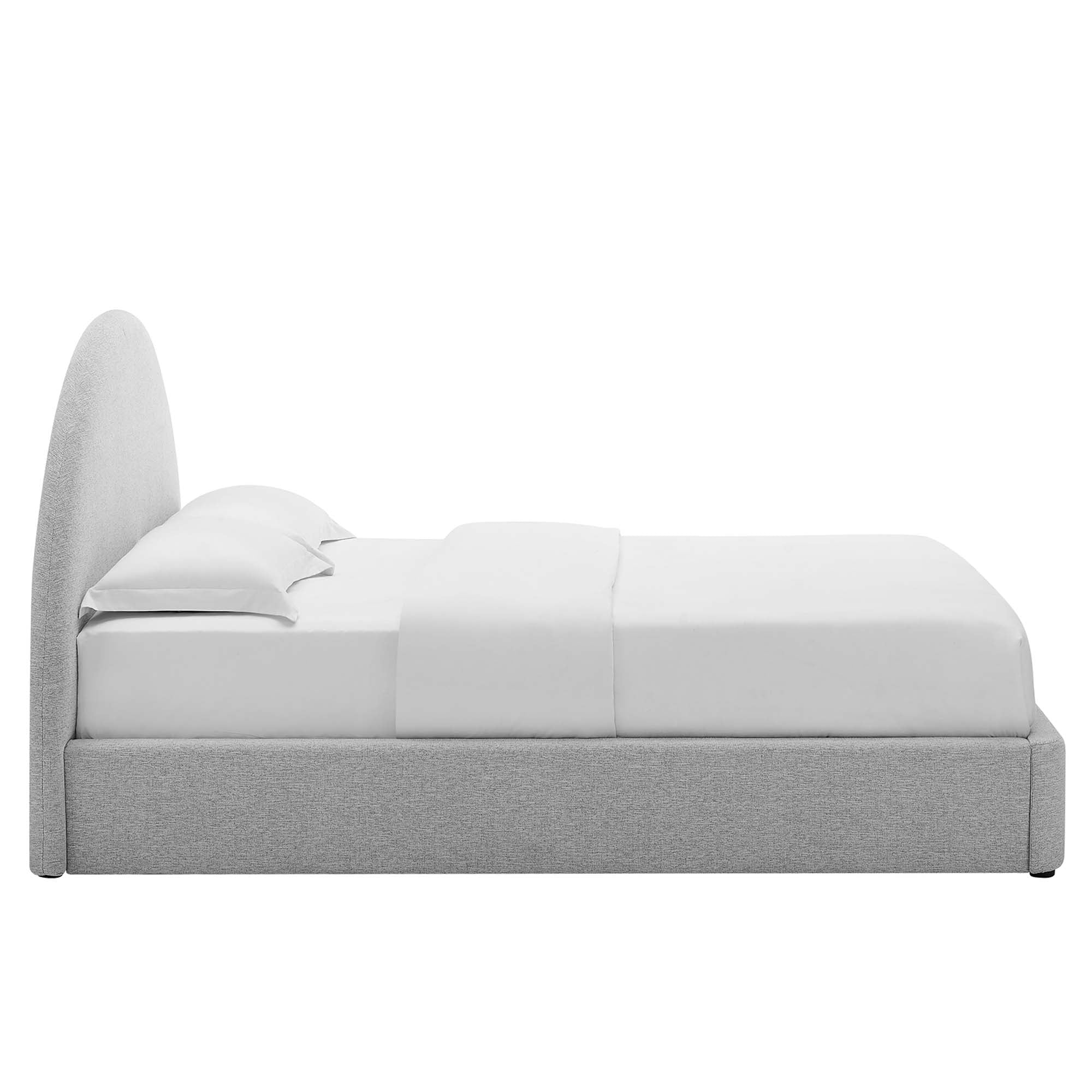 Resort Upholstered Fabric Arched Round Queen Platform Bed by Modway - Best Buy Furniture