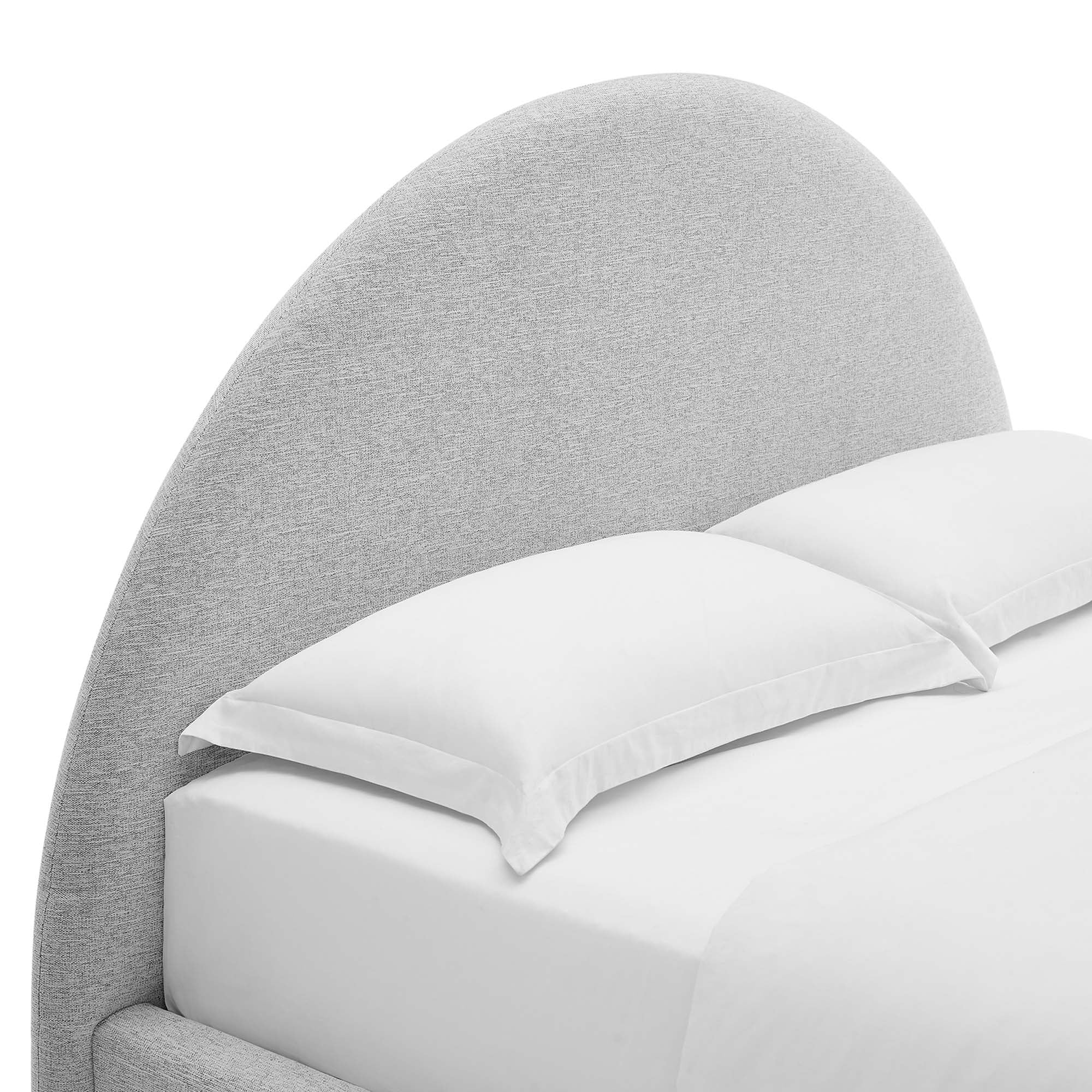 Resort Upholstered Fabric Arched Round Queen Platform Bed by Modway - Best Buy Furniture