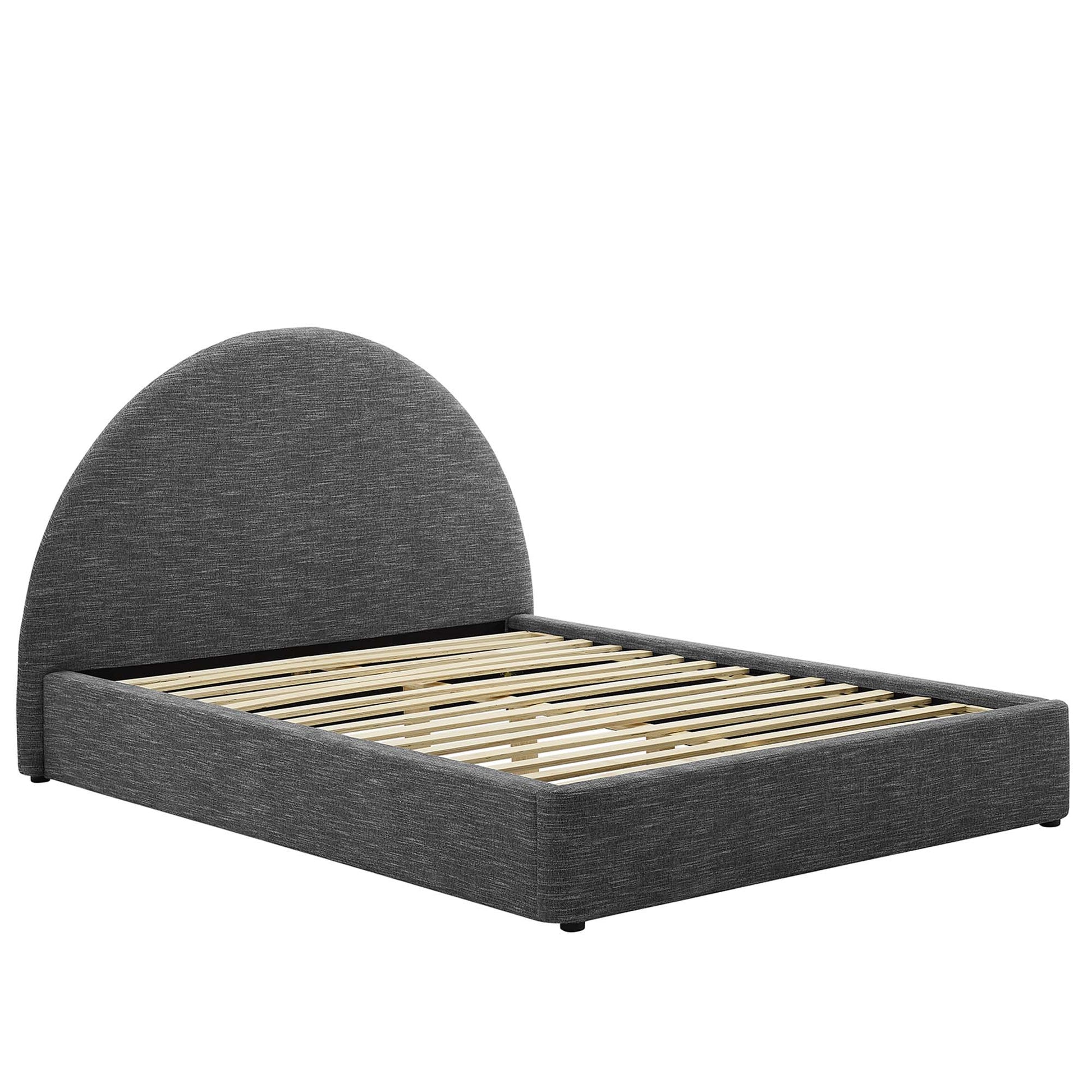 Resort Upholstered Fabric Arched Round Queen Platform Bed by Modway - Best Buy Furniture