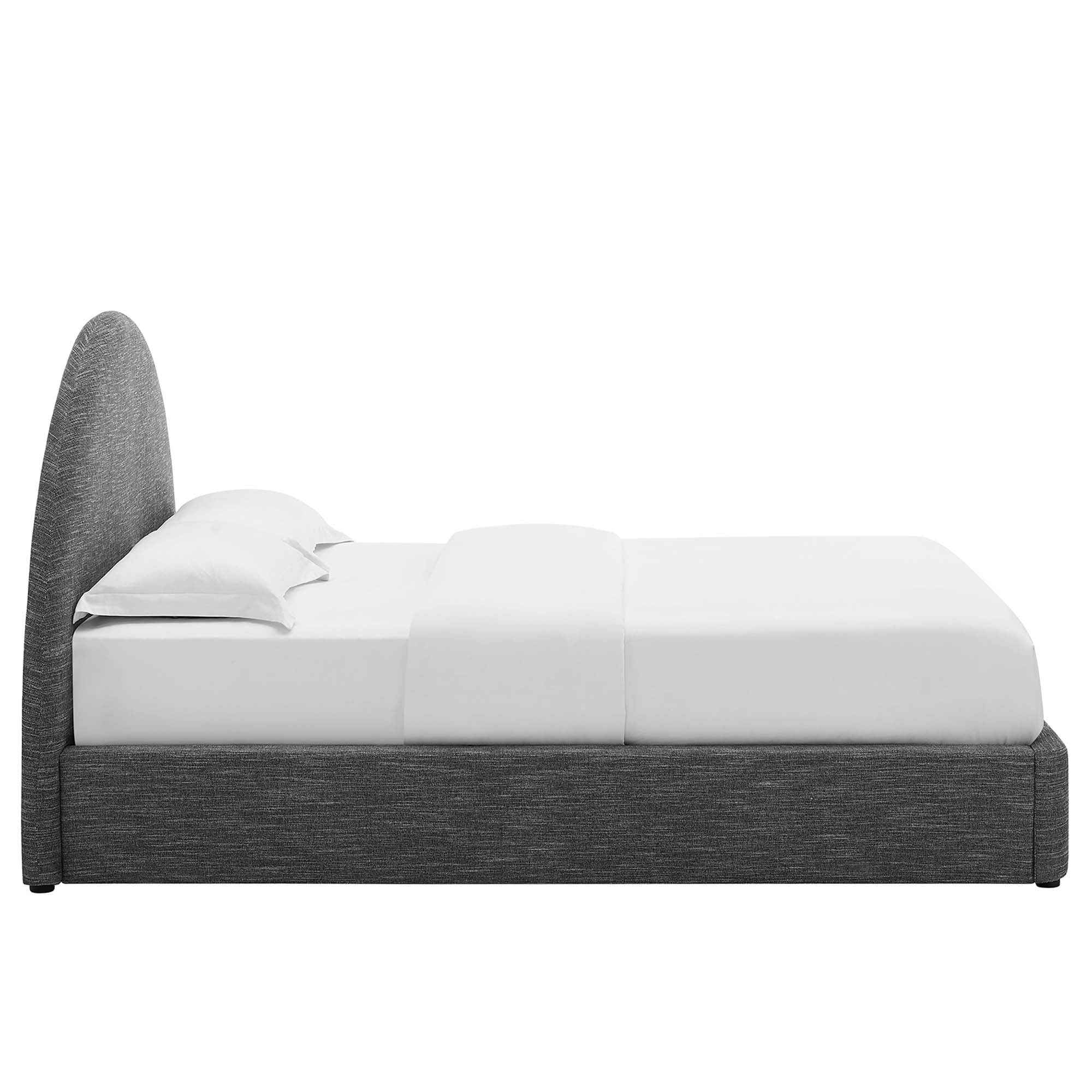 Resort Upholstered Fabric Arched Round Queen Platform Bed by Modway - Best Buy Furniture