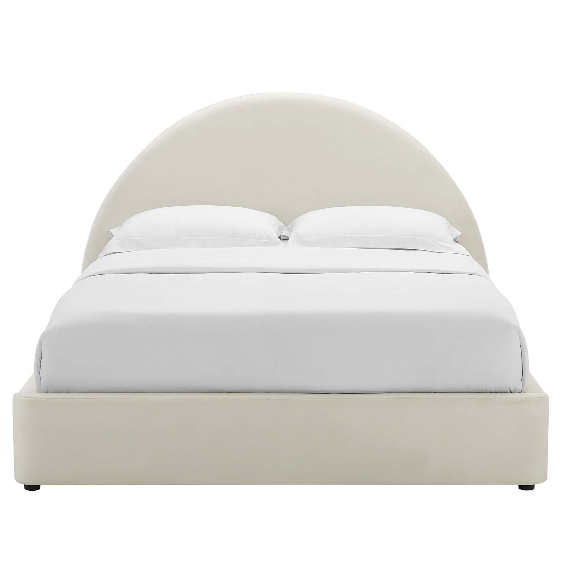 Resort Performance Velvet Arched Round Queen Platform Bed by Modway - Best Buy Furniture