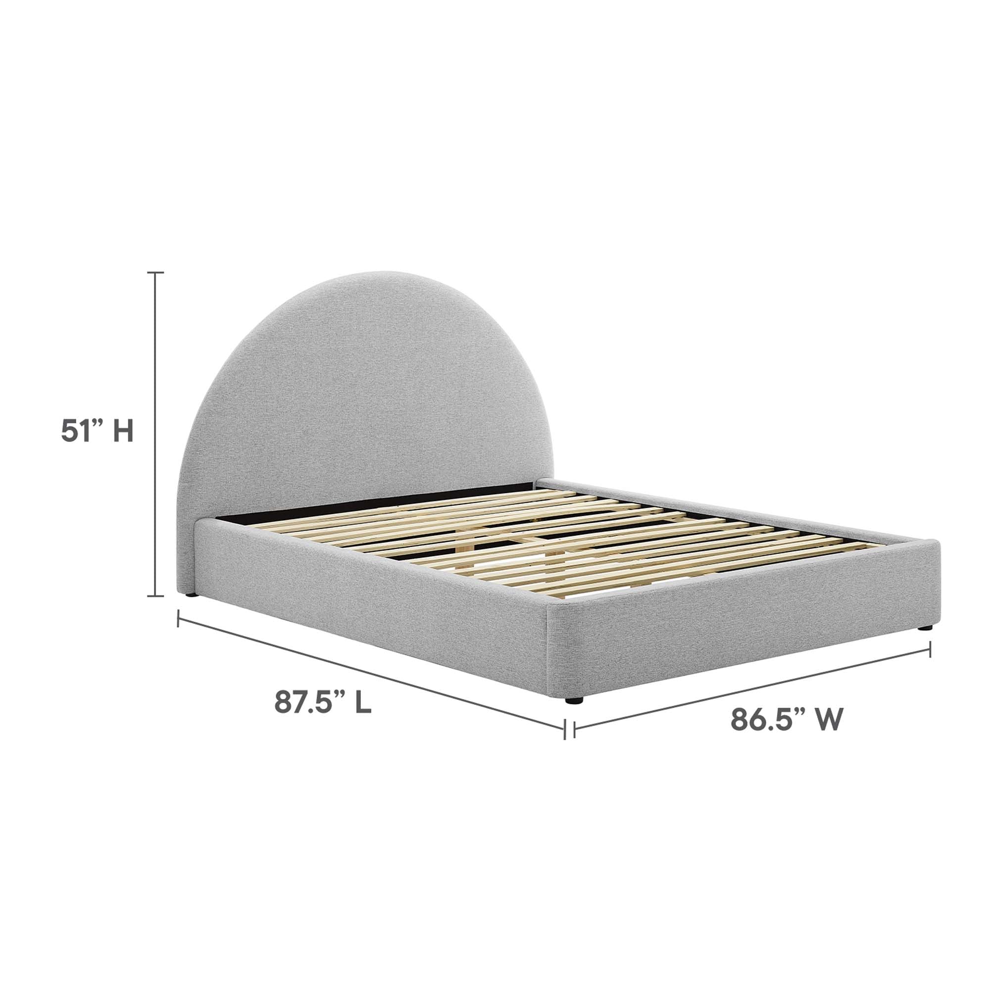 Resort Upholstered Fabric Arched Round King Platform Bed by Modway - Best Buy Furniture