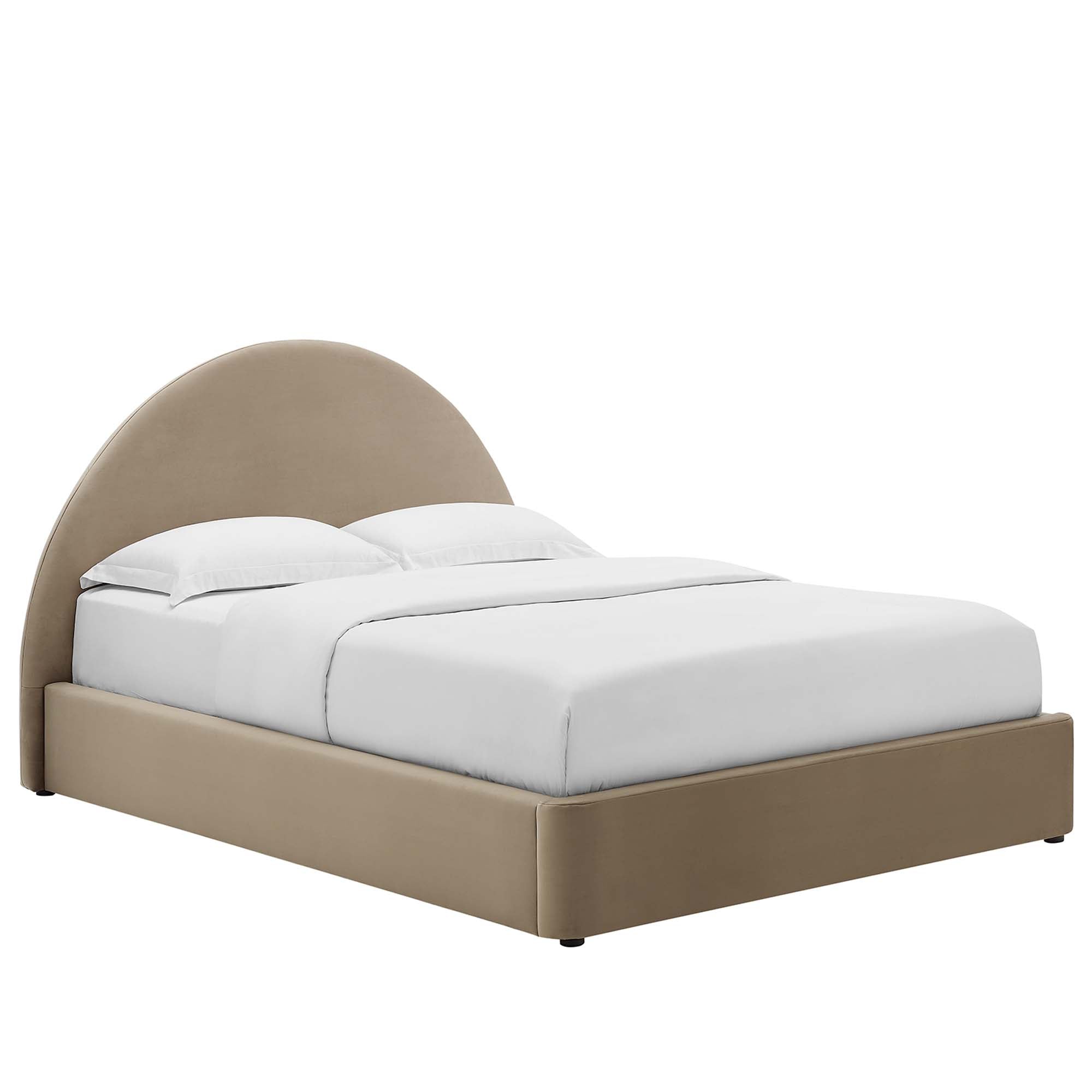 Resort Performance Velvet Arched Round King Platform Bed by Modway - Best Buy Furniture