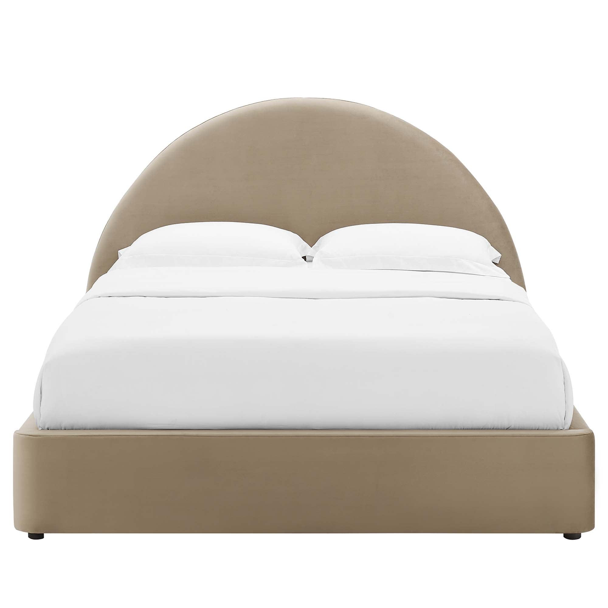 Resort Performance Velvet Arched Round King Platform Bed by Modway - Best Buy Furniture
