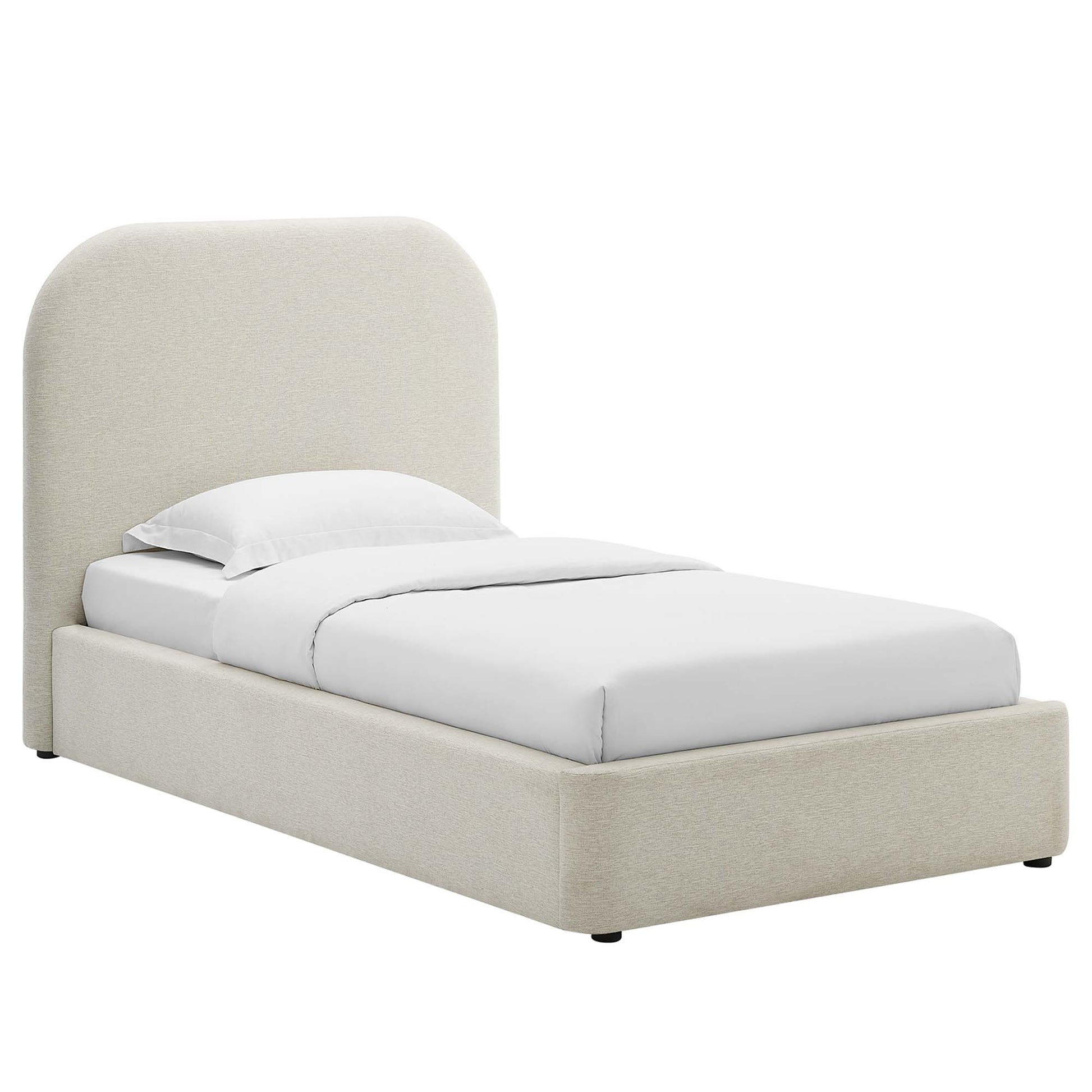 Keynote Upholstered Fabric Curved Twin Platform Bed by Modway - Best Buy Furniture