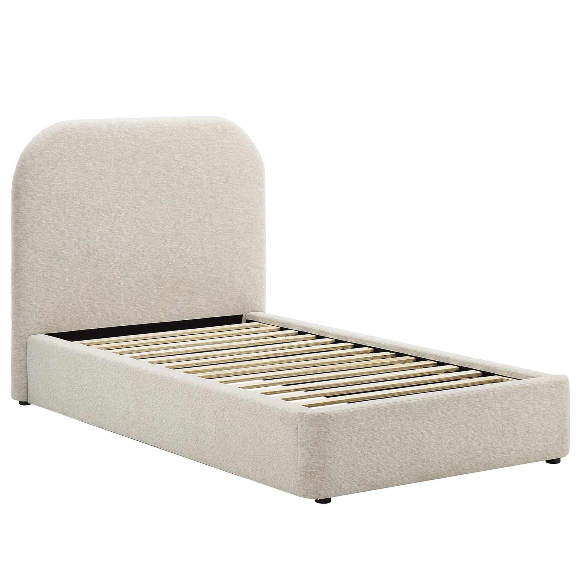Keynote Upholstered Fabric Curved Twin Platform Bed by Modway - Best Buy Furniture