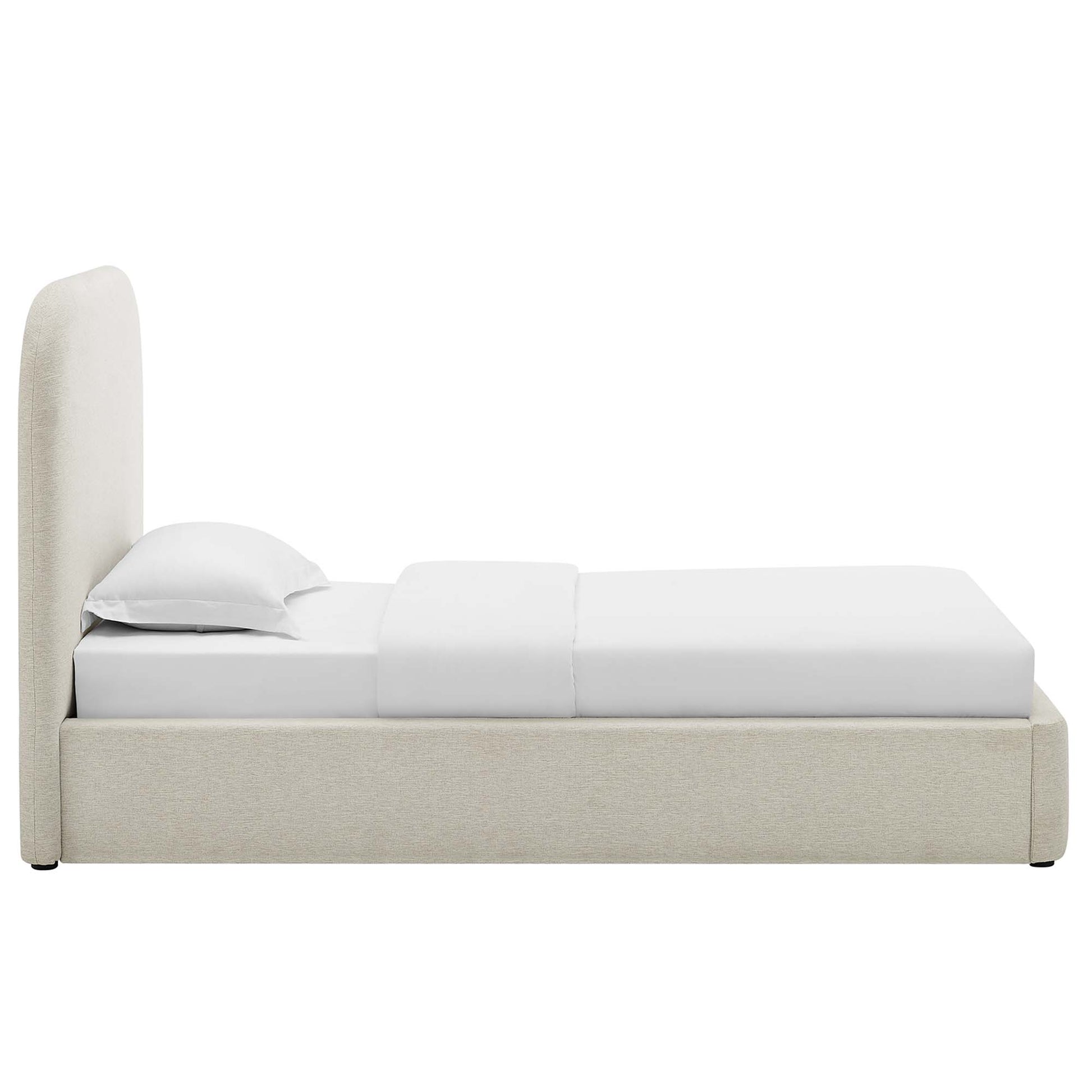 Keynote Upholstered Fabric Curved Twin Platform Bed by Modway - Best Buy Furniture