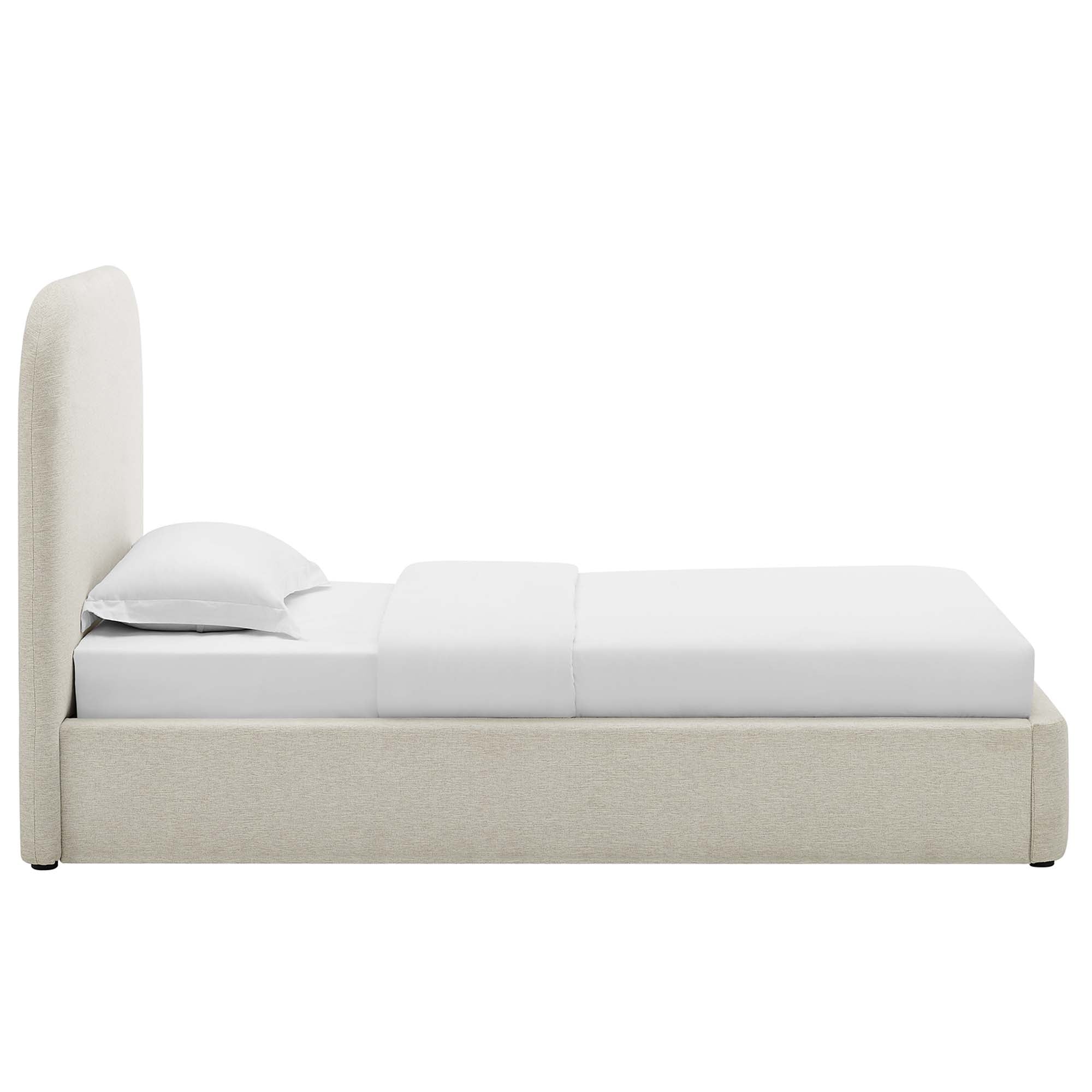 Keynote Upholstered Fabric Curved Twin Platform Bed by Modway - Best Buy Furniture