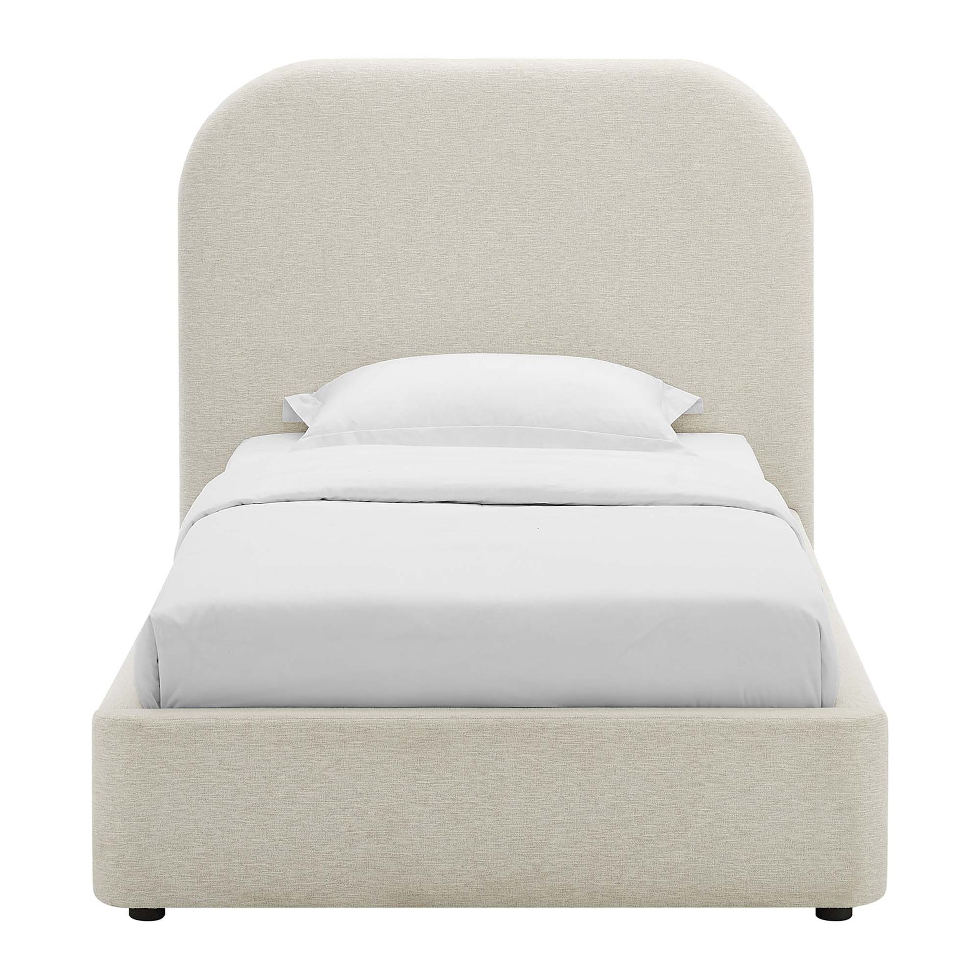 Keynote Upholstered Fabric Curved Twin Platform Bed by Modway - Best Buy Furniture