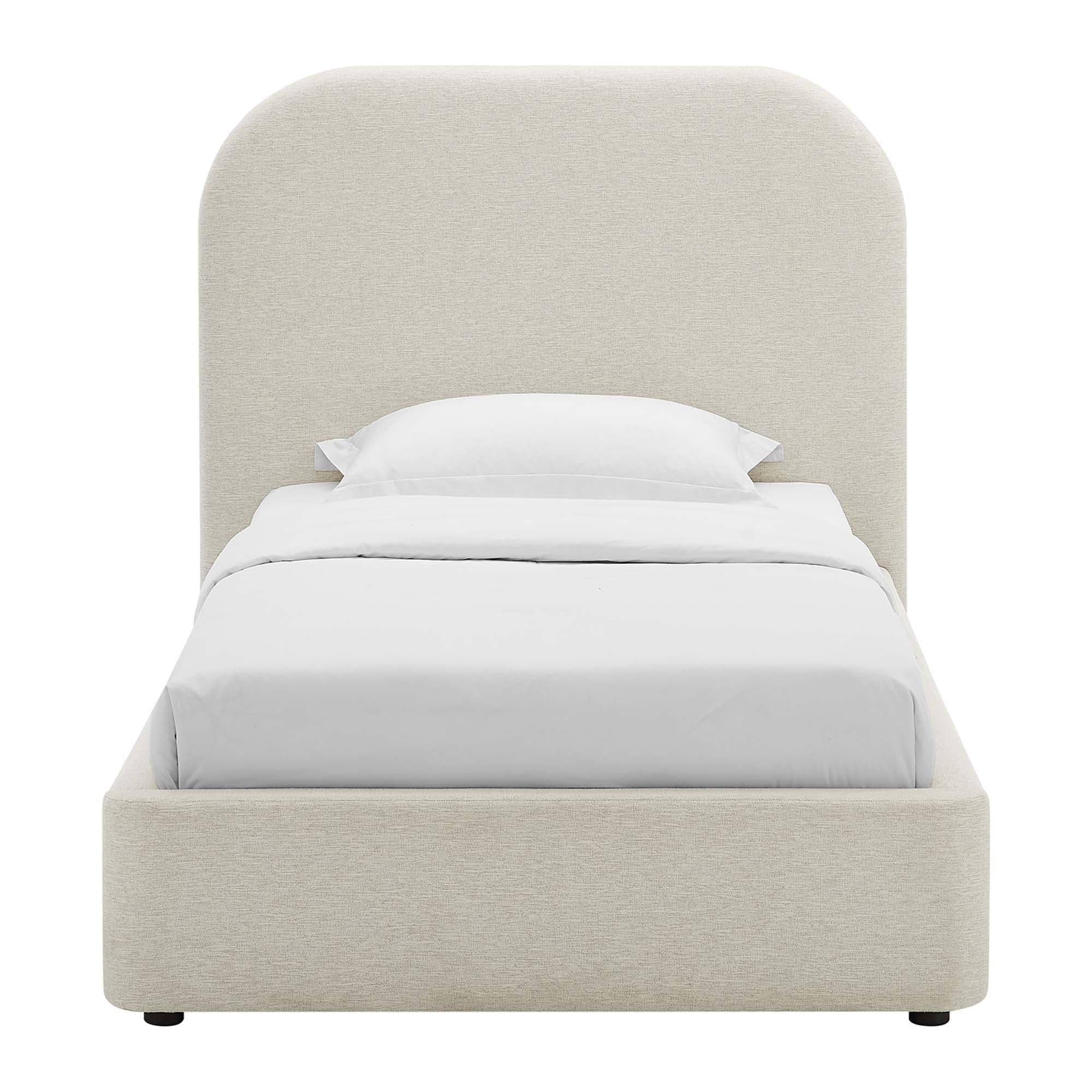 Keynote Upholstered Fabric Curved Twin Platform Bed by Modway - Best Buy Furniture