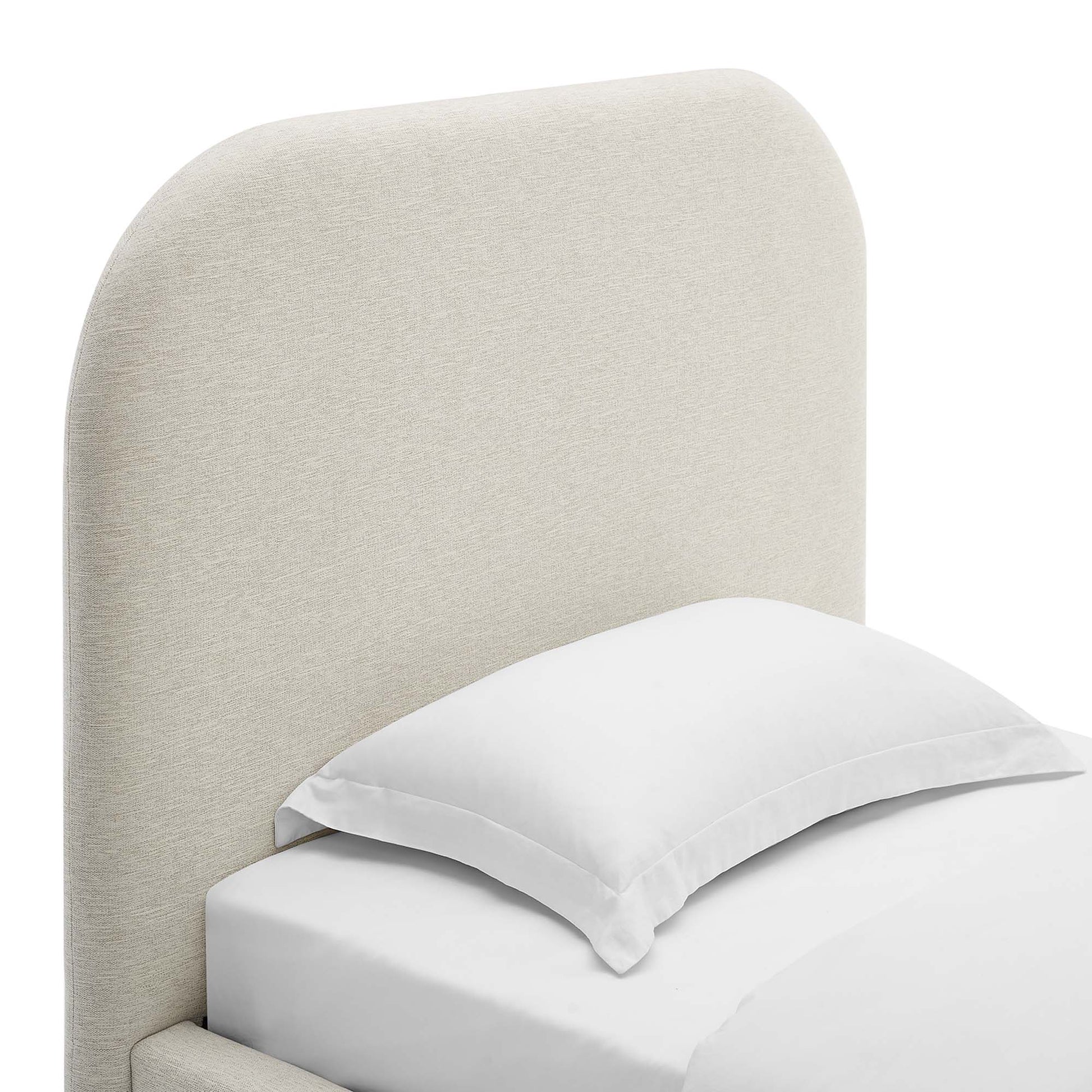 Keynote Upholstered Fabric Curved Twin Platform Bed by Modway - Best Buy Furniture