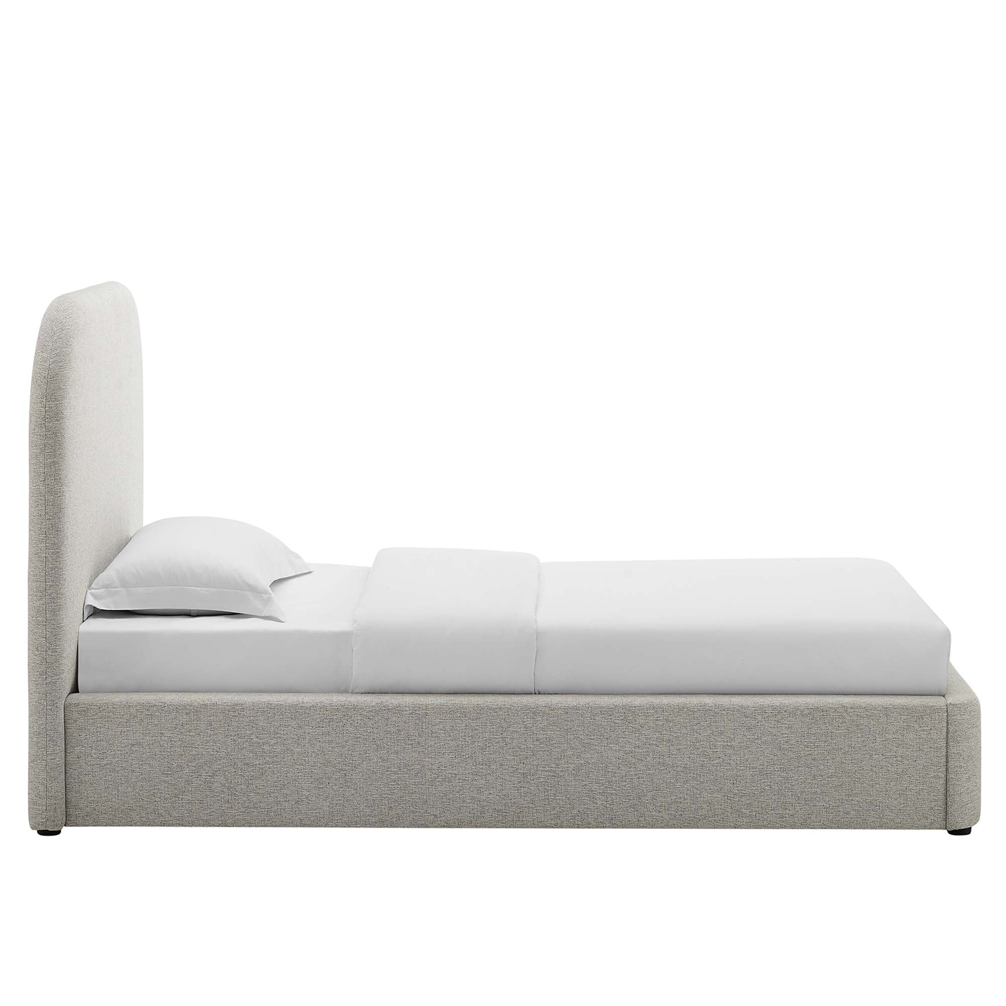 Keynote Upholstered Fabric Curved Twin Platform Bed by Modway - Best Buy Furniture