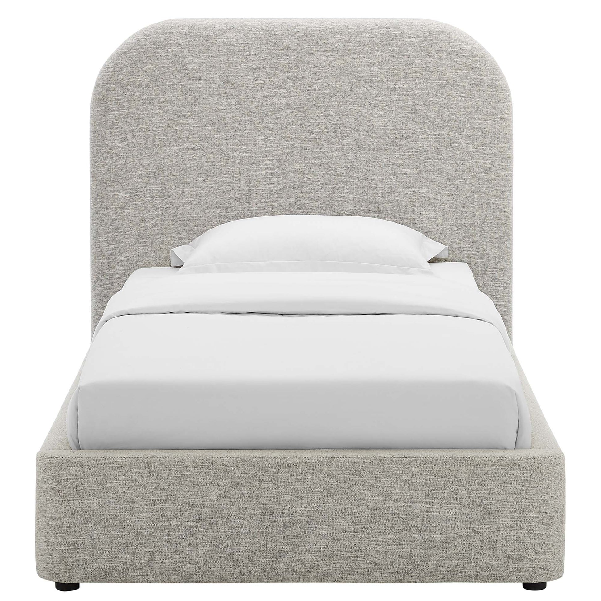 Keynote Upholstered Fabric Curved Twin Platform Bed by Modway - Best Buy Furniture