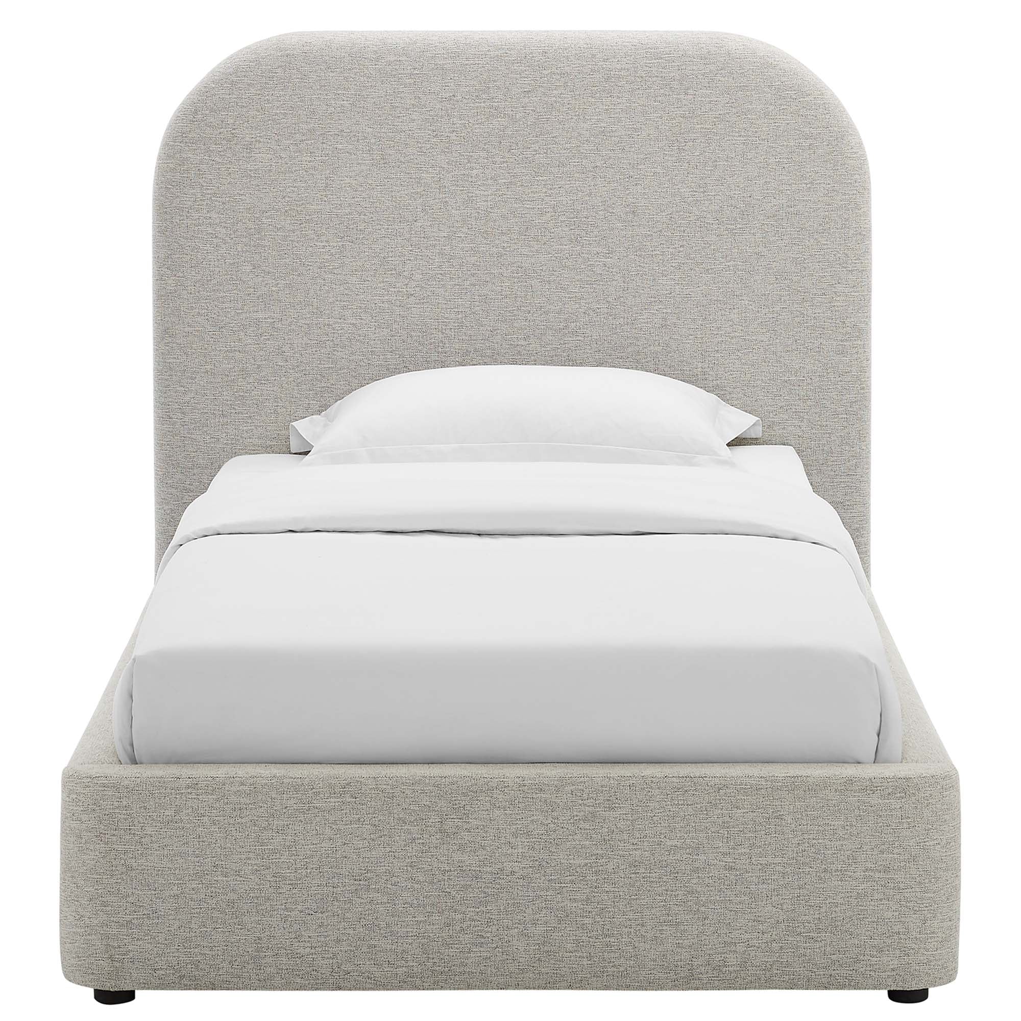 Keynote Upholstered Fabric Curved Twin Platform Bed by Modway - Best Buy Furniture