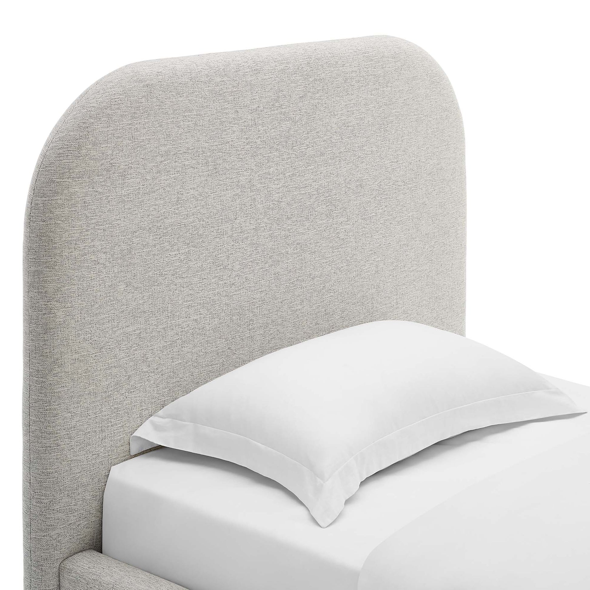 Keynote Upholstered Fabric Curved Twin Platform Bed by Modway - Best Buy Furniture