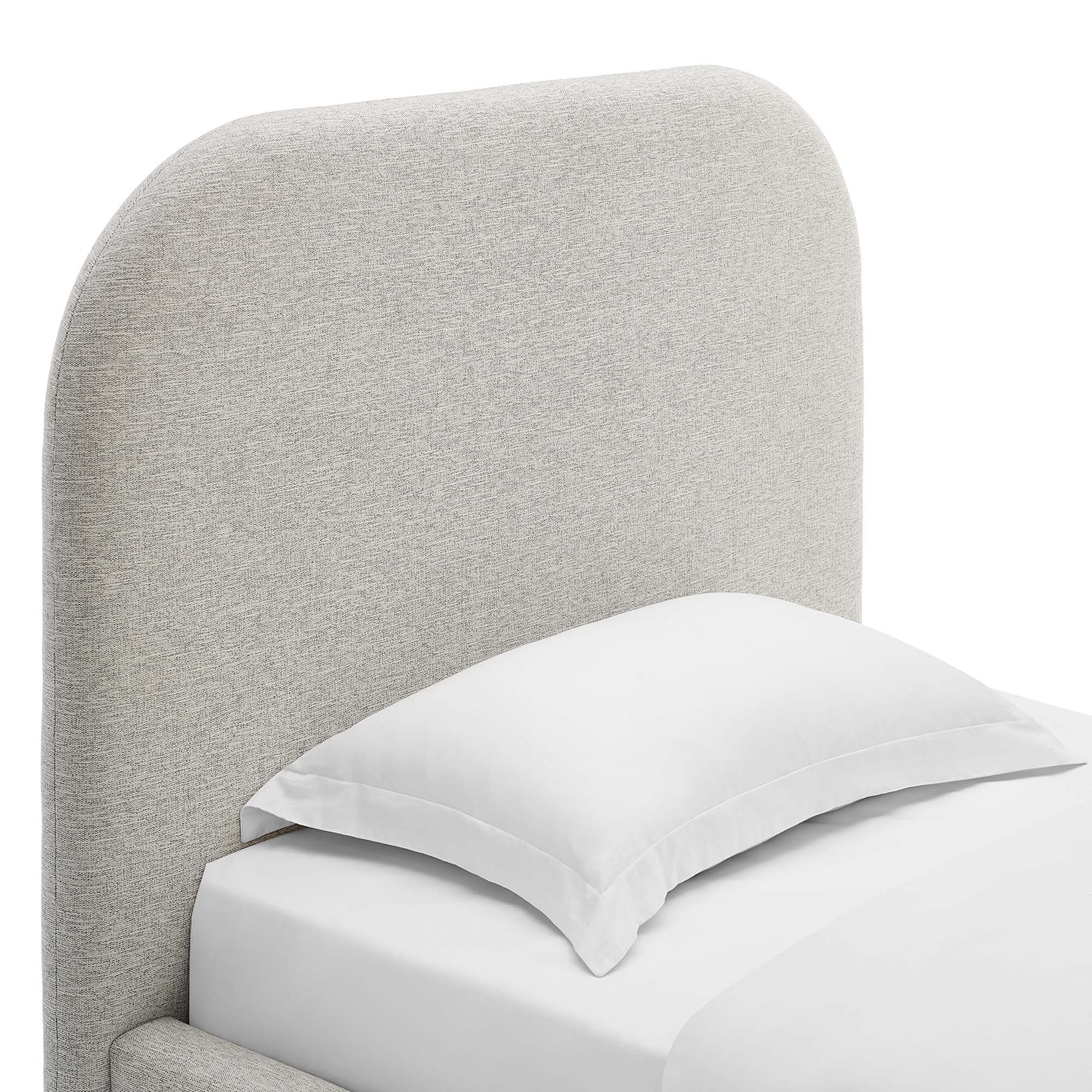 Keynote Upholstered Fabric Curved Twin Platform Bed by Modway - Best Buy Furniture
