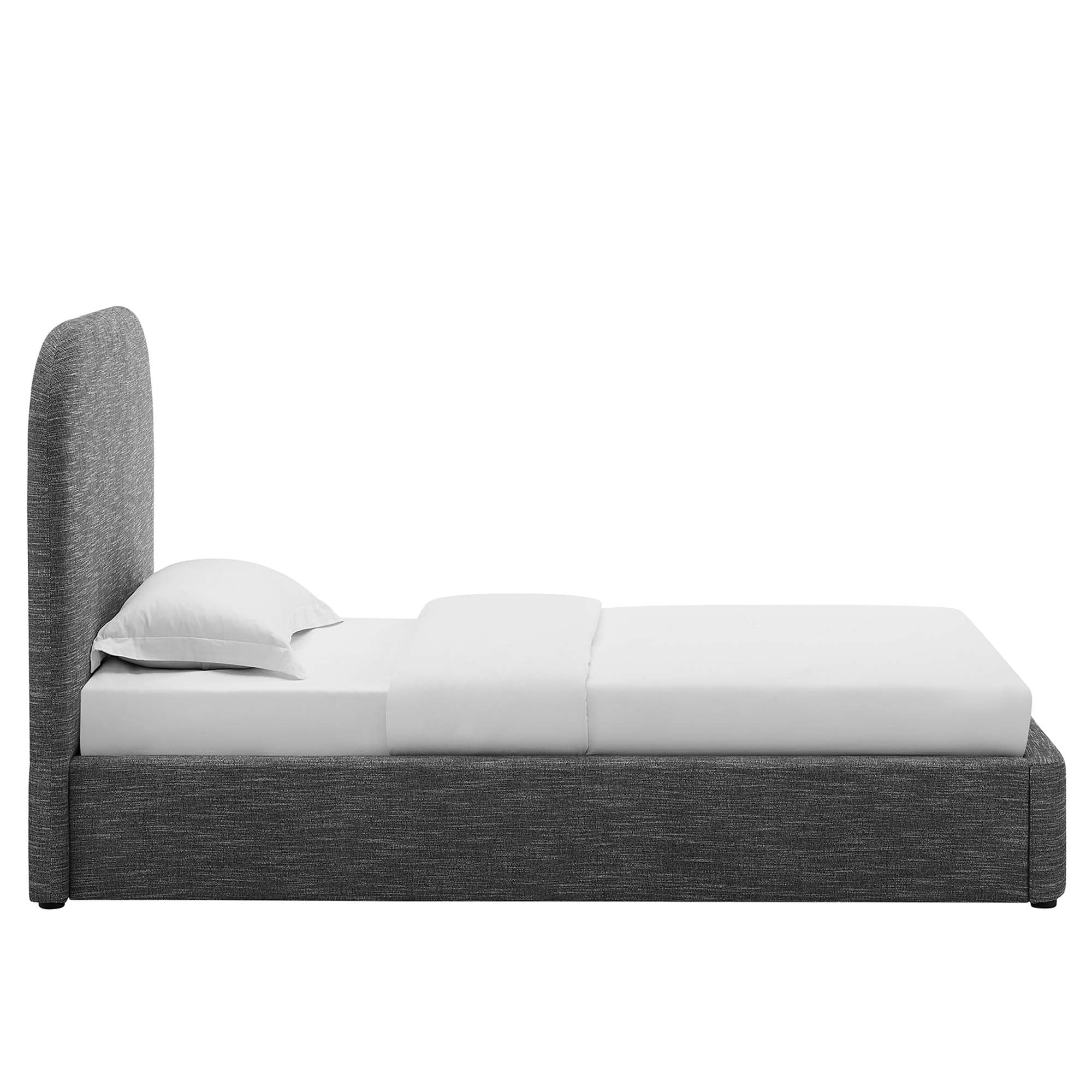 Keynote Upholstered Fabric Curved Twin Platform Bed by Modway - Best Buy Furniture