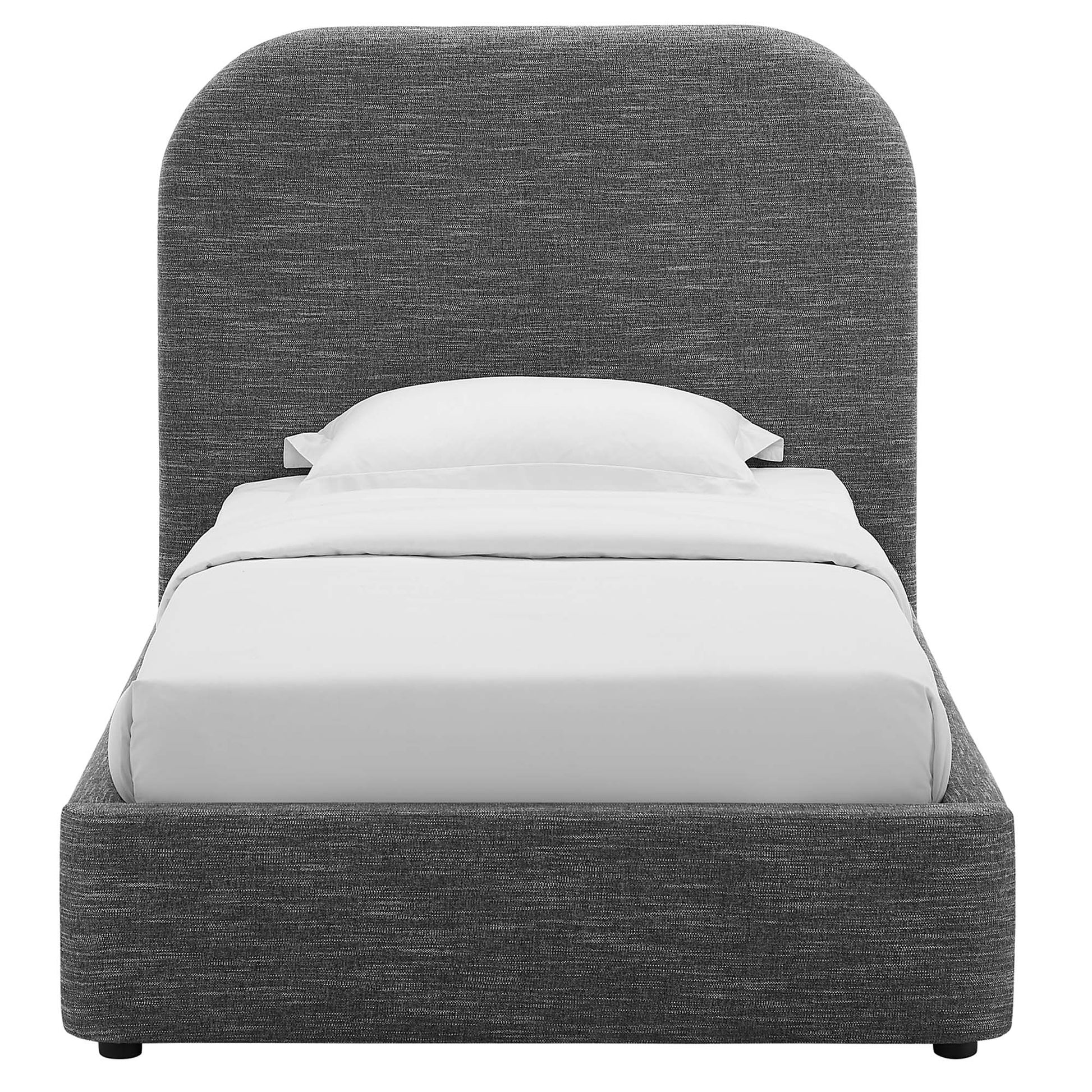 Keynote Upholstered Fabric Curved Twin Platform Bed by Modway - Best Buy Furniture