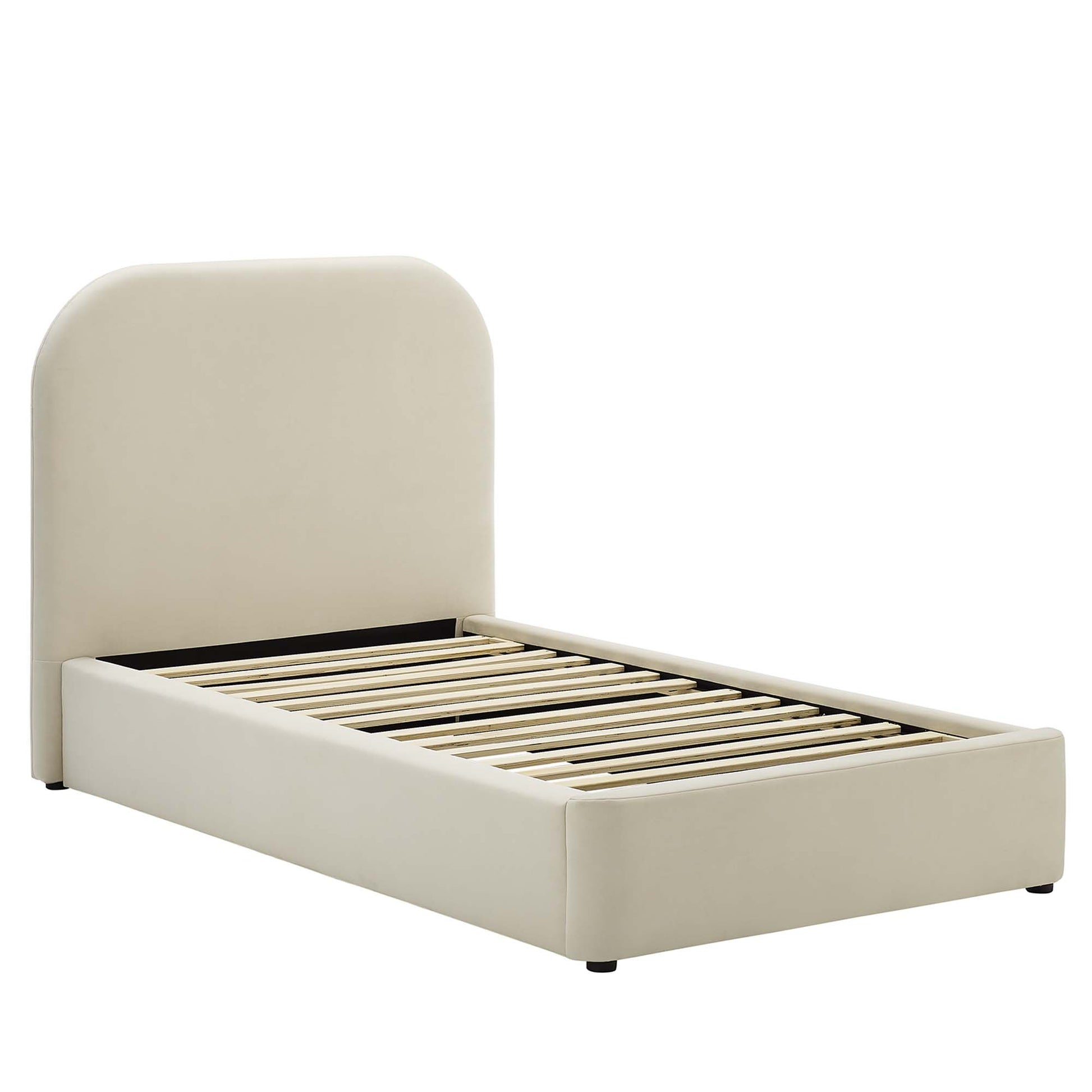 Keynote Performance Velvet Curved Twin Platform Bed by Modway - Best Buy Furniture
