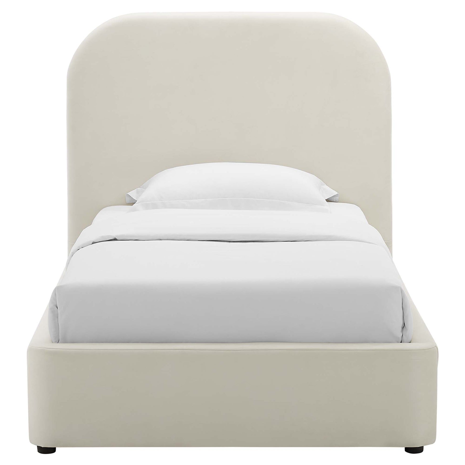 Keynote Performance Velvet Curved Twin Platform Bed by Modway - Best Buy Furniture