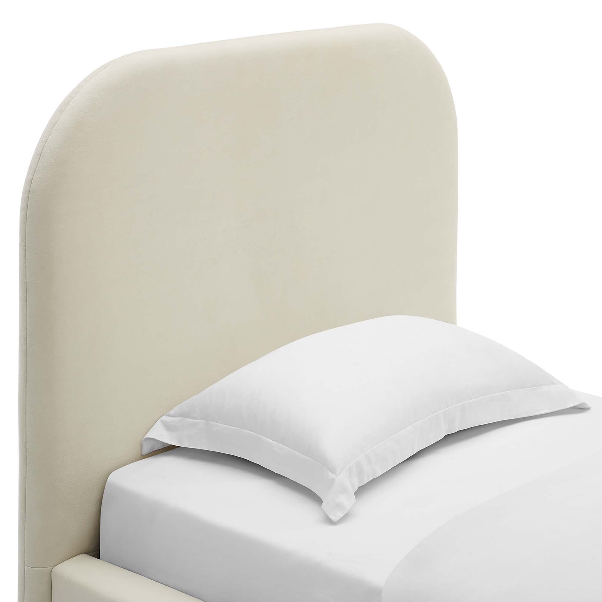 Keynote Performance Velvet Curved Twin Platform Bed by Modway - Best Buy Furniture