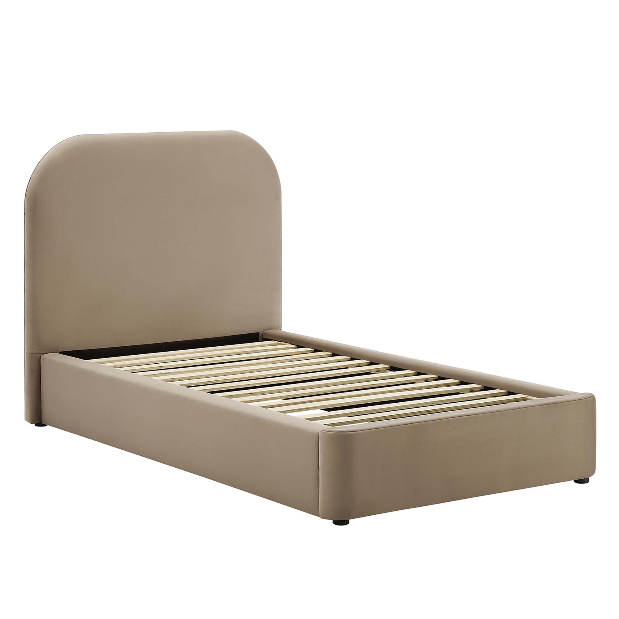 Keynote Performance Velvet Curved Twin Platform Bed by Modway - Best Buy Furniture