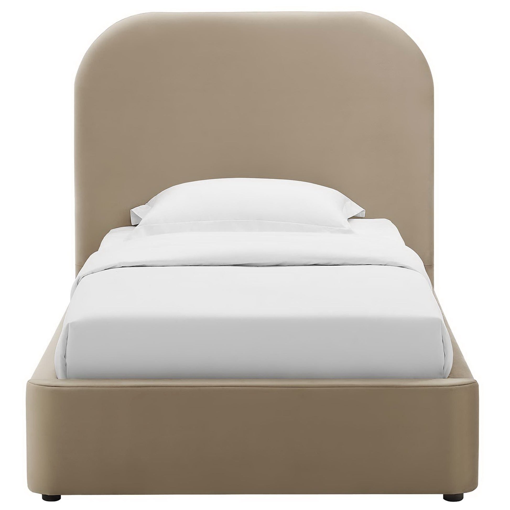 Keynote Performance Velvet Curved Twin Platform Bed by Modway - Best Buy Furniture