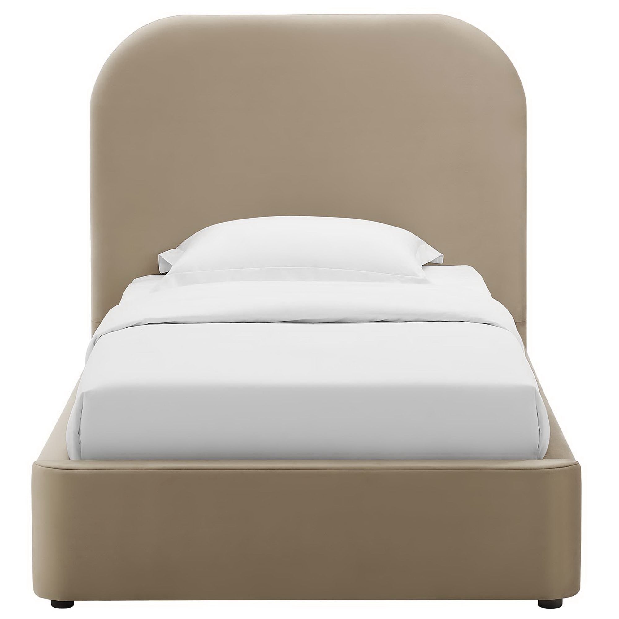 Keynote Performance Velvet Curved Twin Platform Bed by Modway - Best Buy Furniture