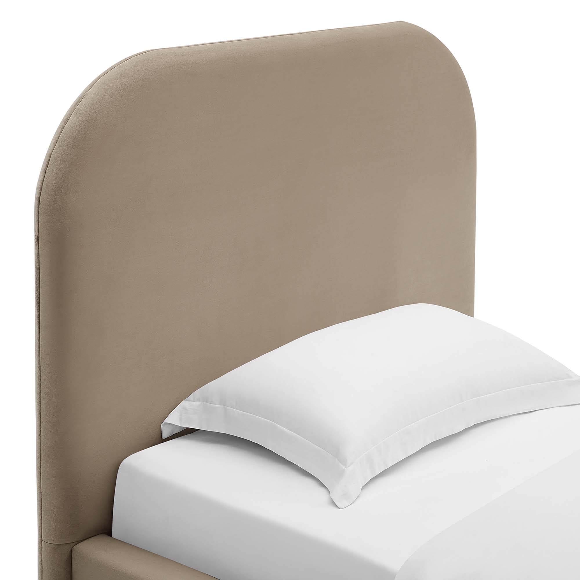 Keynote Performance Velvet Curved Twin Platform Bed by Modway - Best Buy Furniture