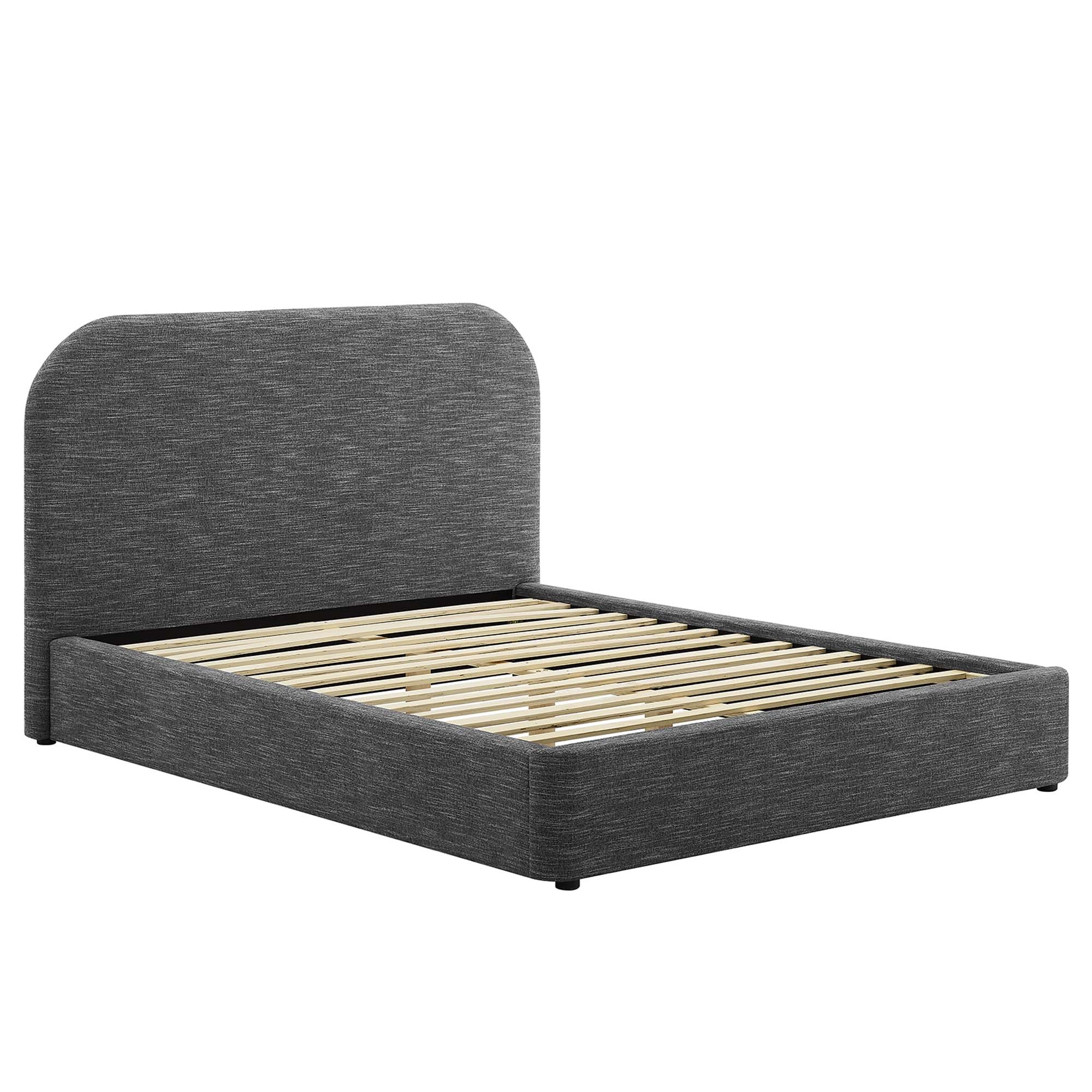 Keynote Upholstered Fabric Curved Full Platform Bed by Modway - Best Buy Furniture