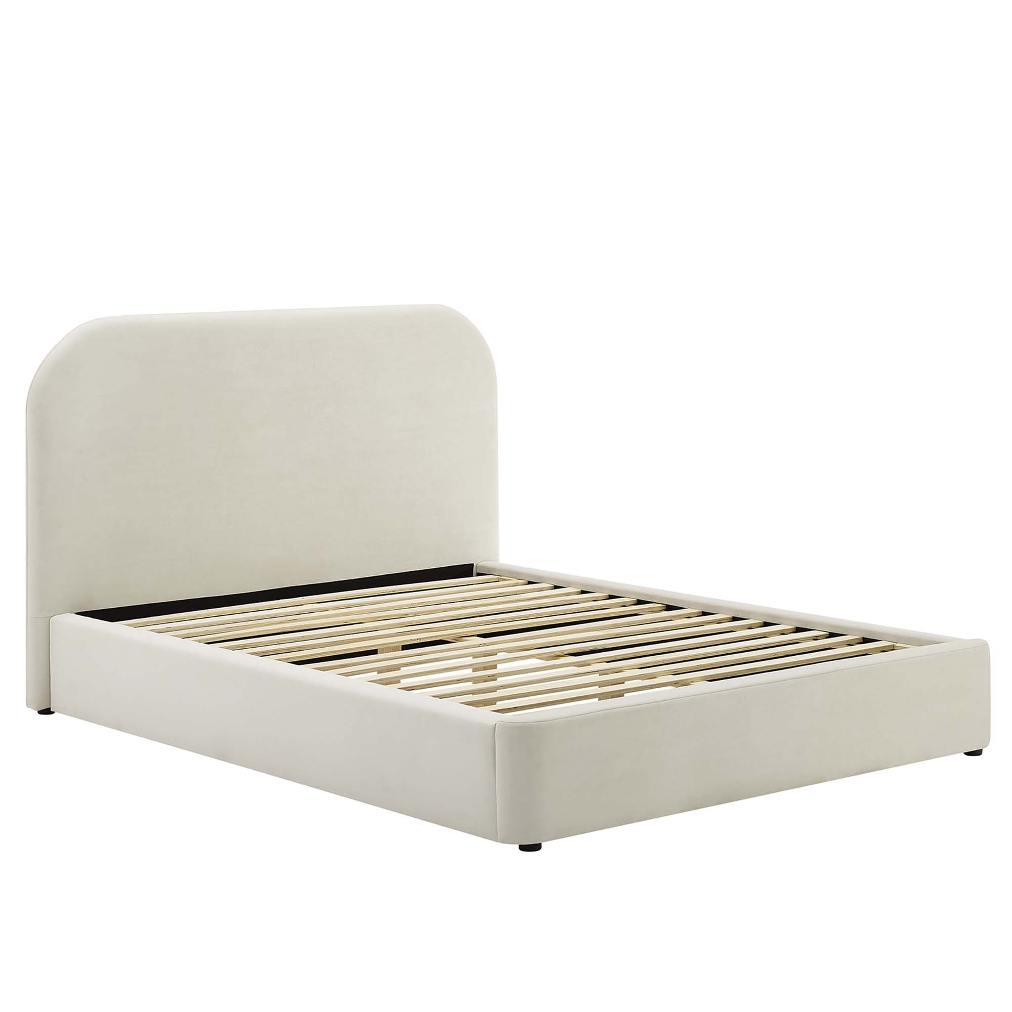 Keynote Performance Velvet Curved Full Platform Bed by Modway - Best Buy Furniture