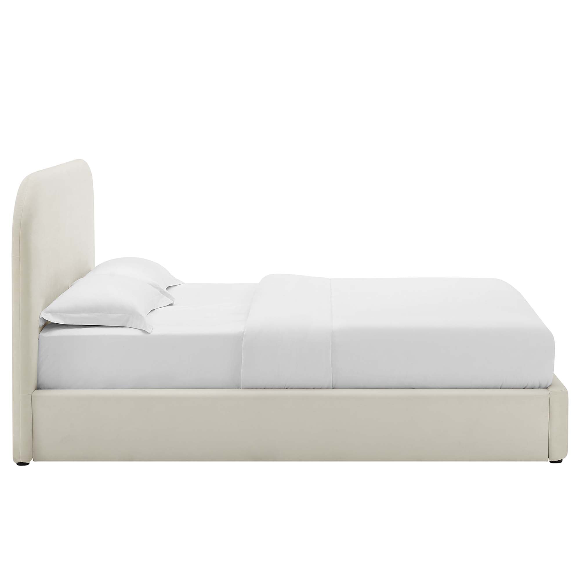 Keynote Performance Velvet Curved Full Platform Bed by Modway - Best Buy Furniture