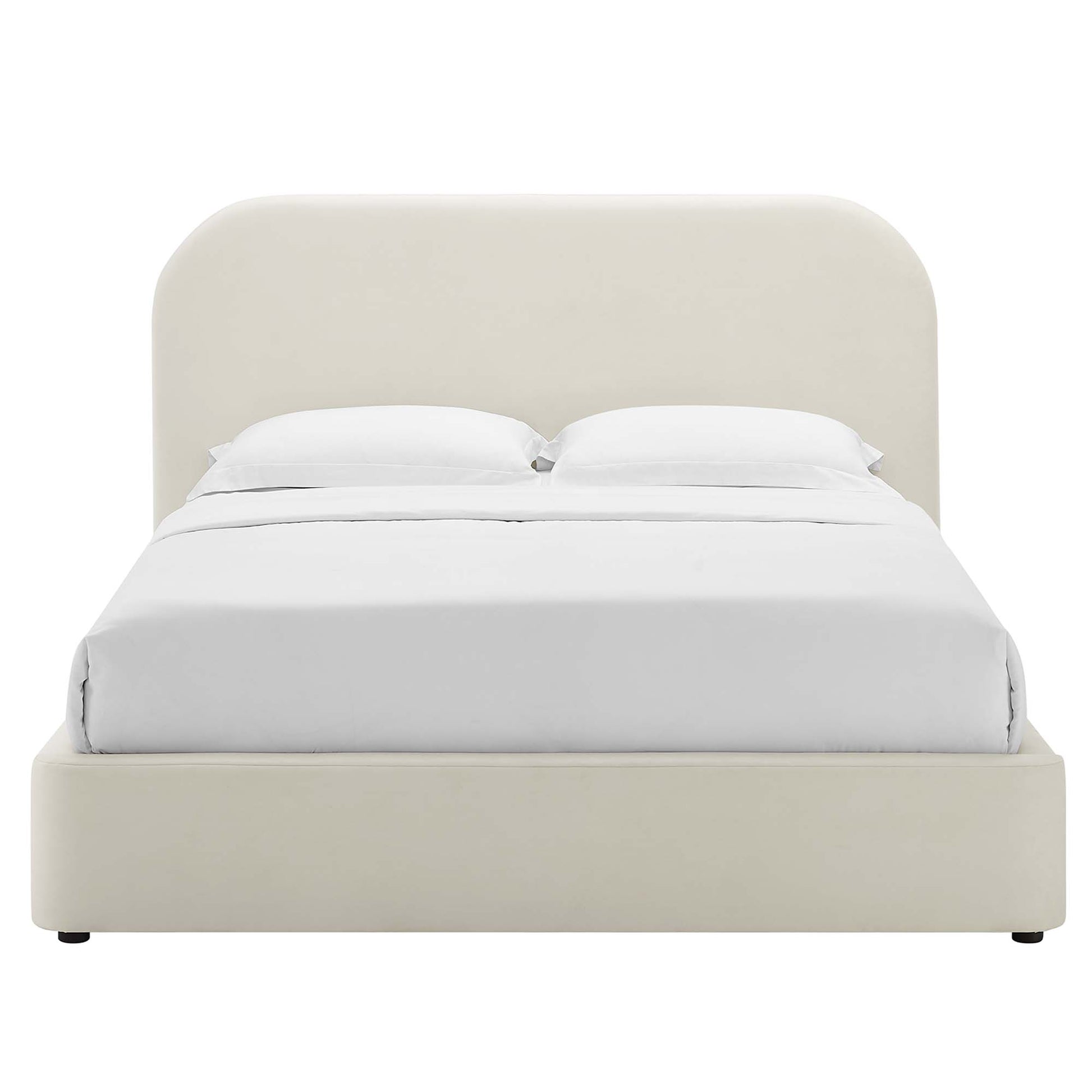 Keynote Performance Velvet Curved Full Platform Bed by Modway - Best Buy Furniture