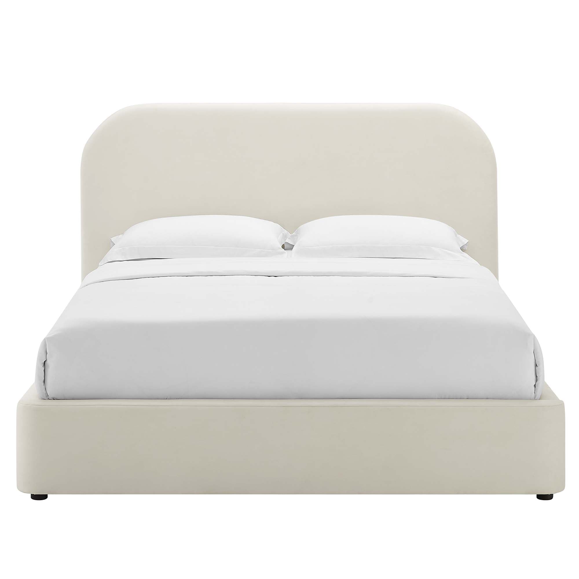 Keynote Performance Velvet Curved Full Platform Bed by Modway - Best Buy Furniture