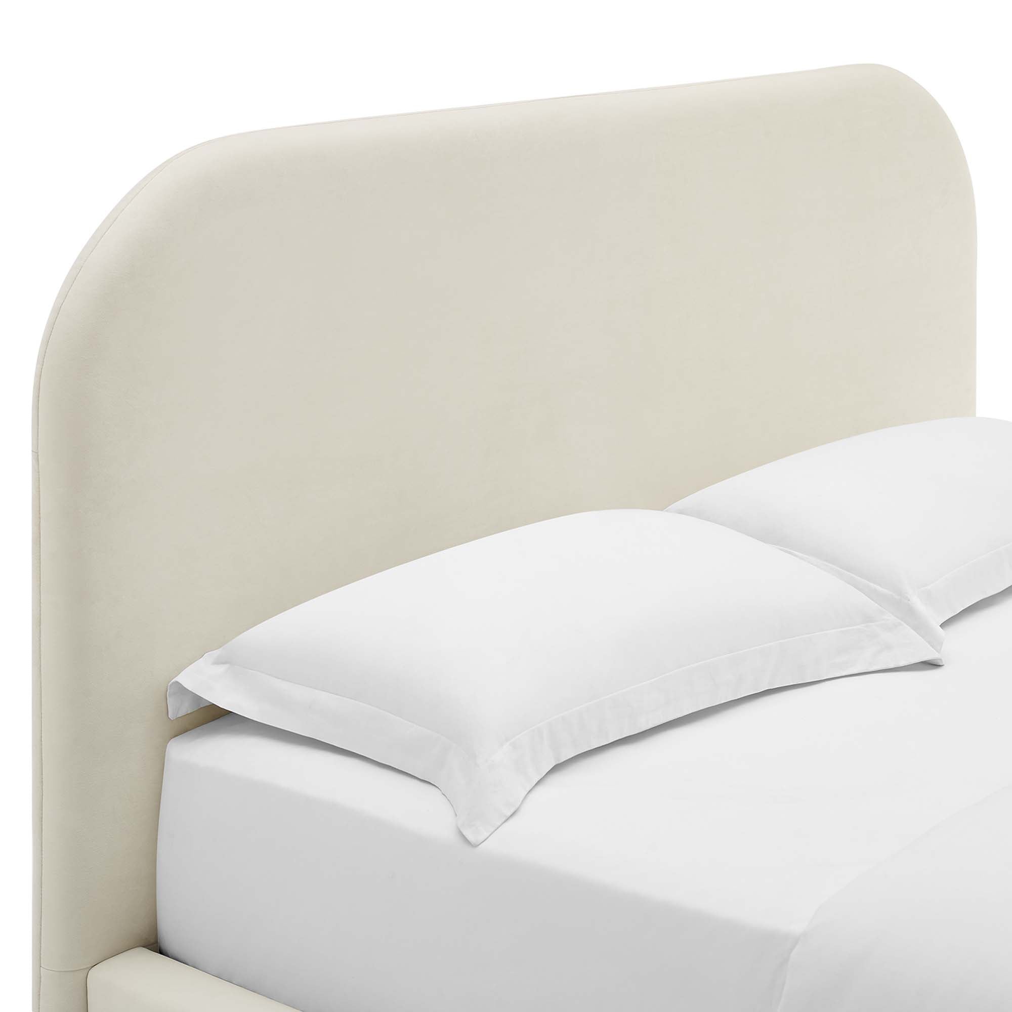 Keynote Performance Velvet Curved Full Platform Bed by Modway - Best Buy Furniture