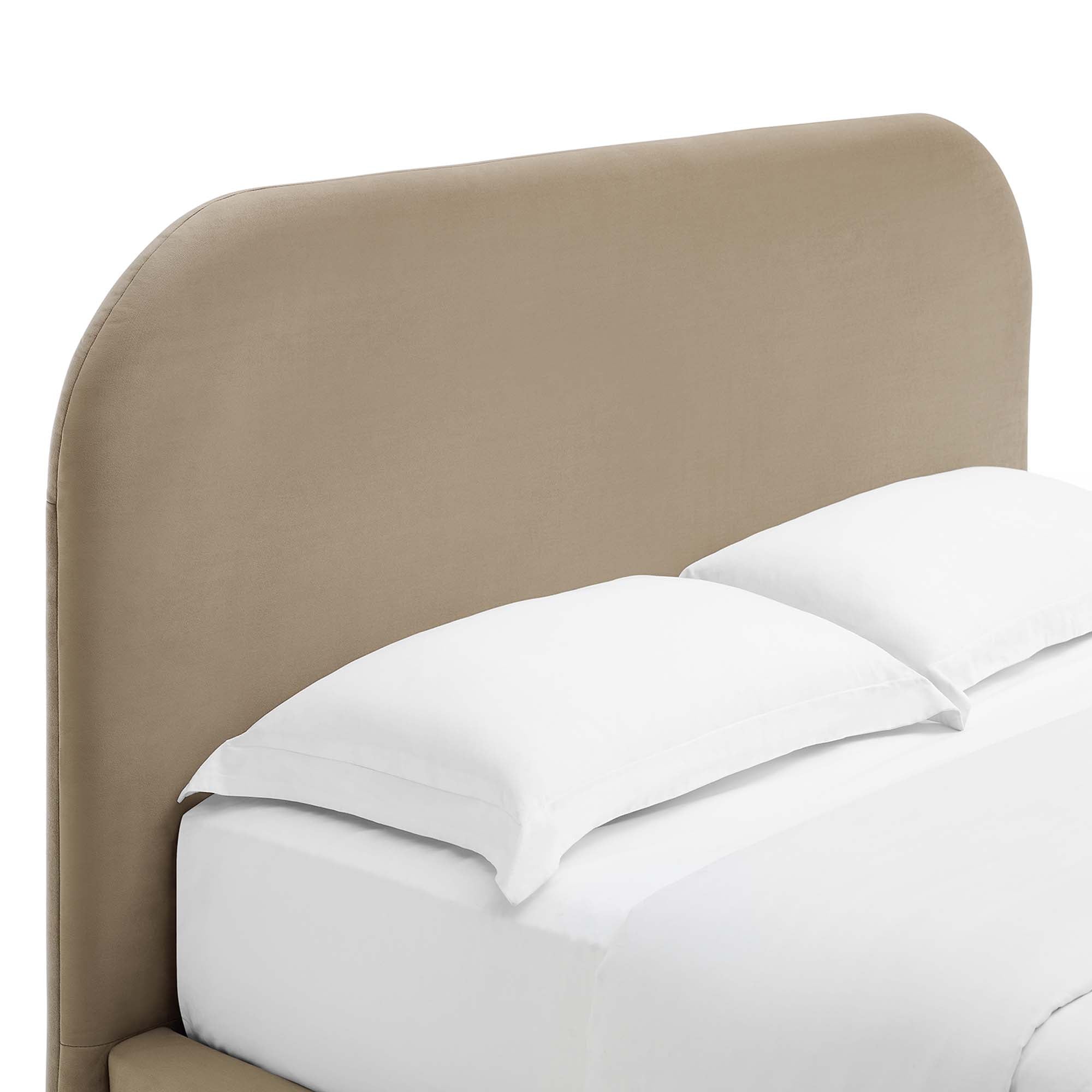 Keynote Performance Velvet Curved Full Platform Bed by Modway - Best Buy Furniture