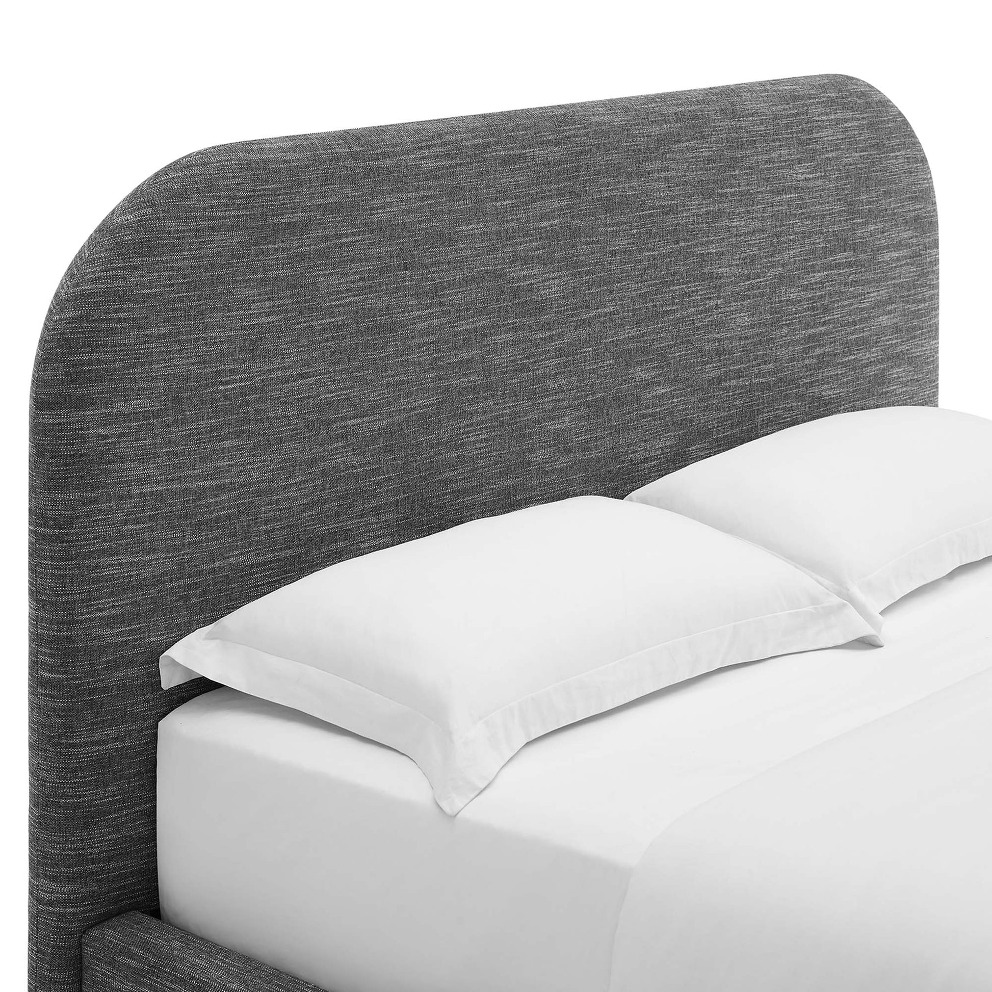 Keynote Upholstered Fabric Curved Queen Platform Bed by Modway - Best Buy Furniture