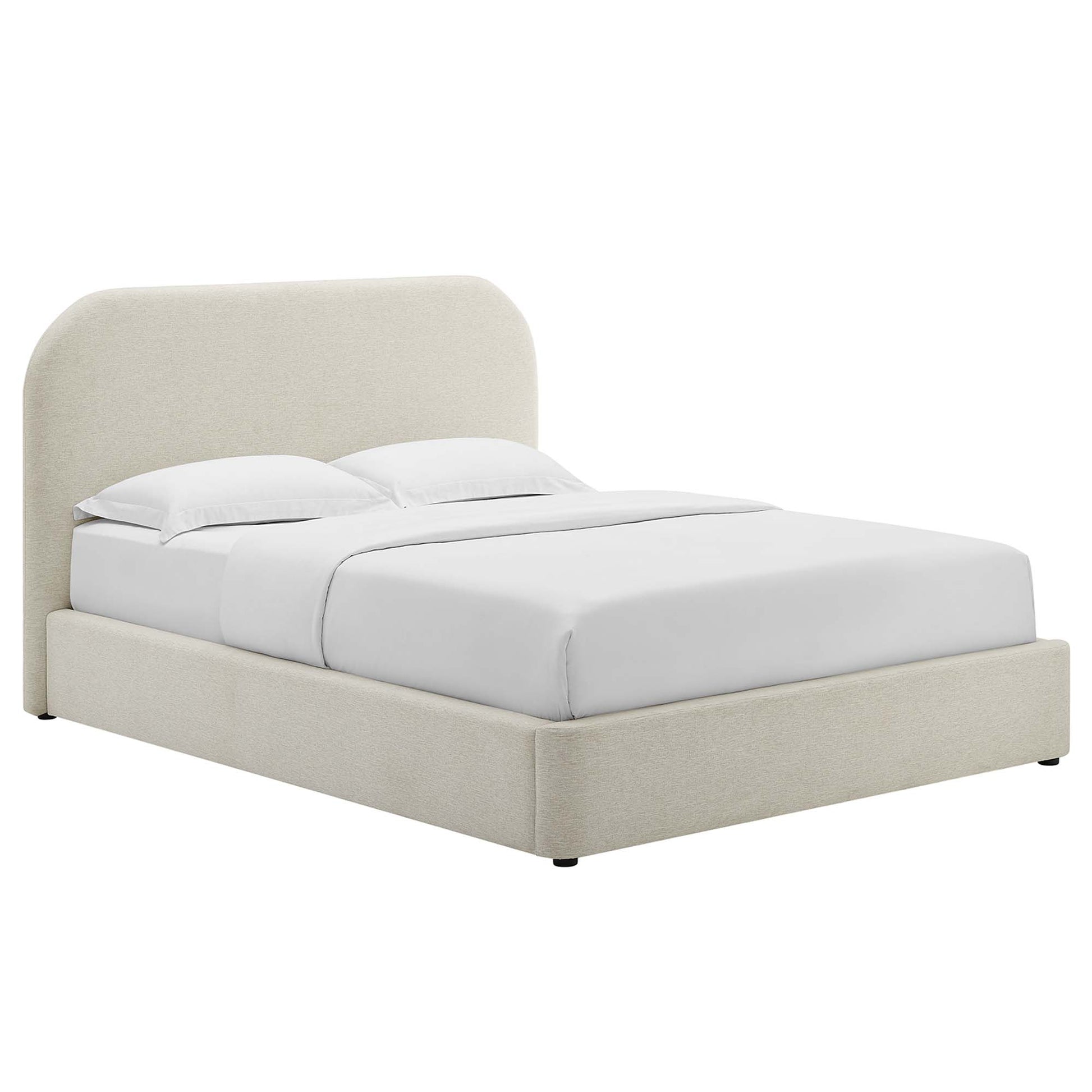 Keynote Upholstered Fabric Curved King Platform Bed by Modway - Best Buy Furniture