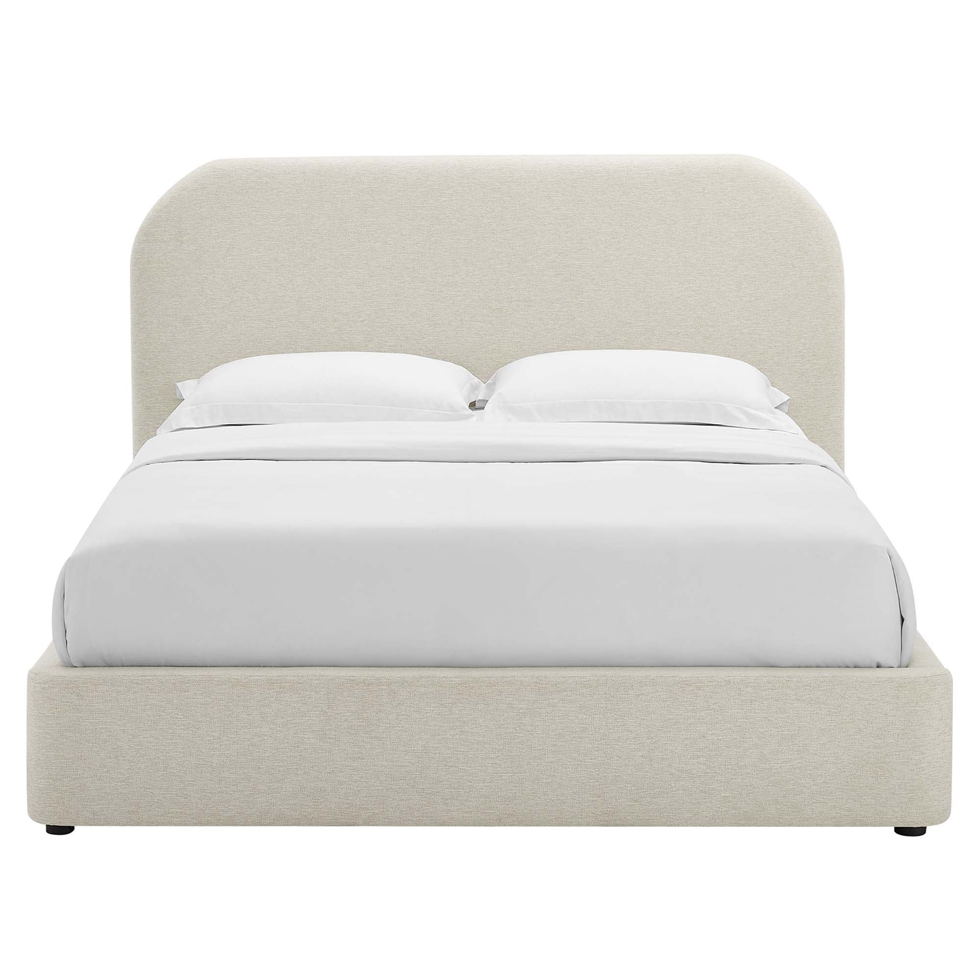 Keynote Upholstered Fabric Curved King Platform Bed by Modway - Best Buy Furniture