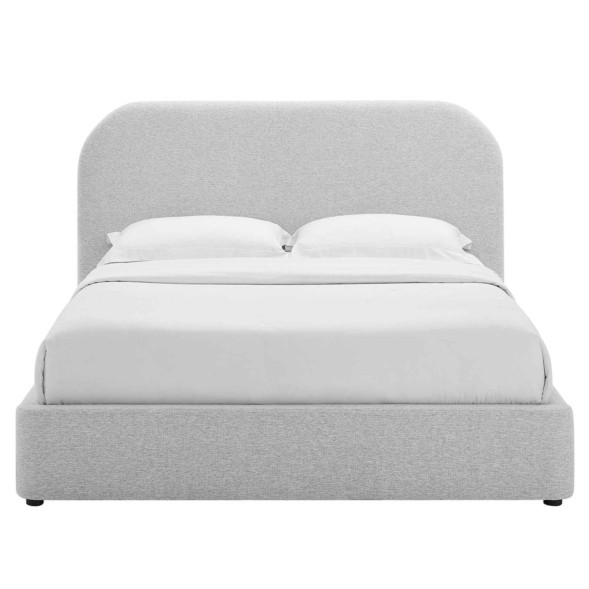 Keynote Upholstered Fabric Curved King Platform Bed by Modway - Best Buy Furniture