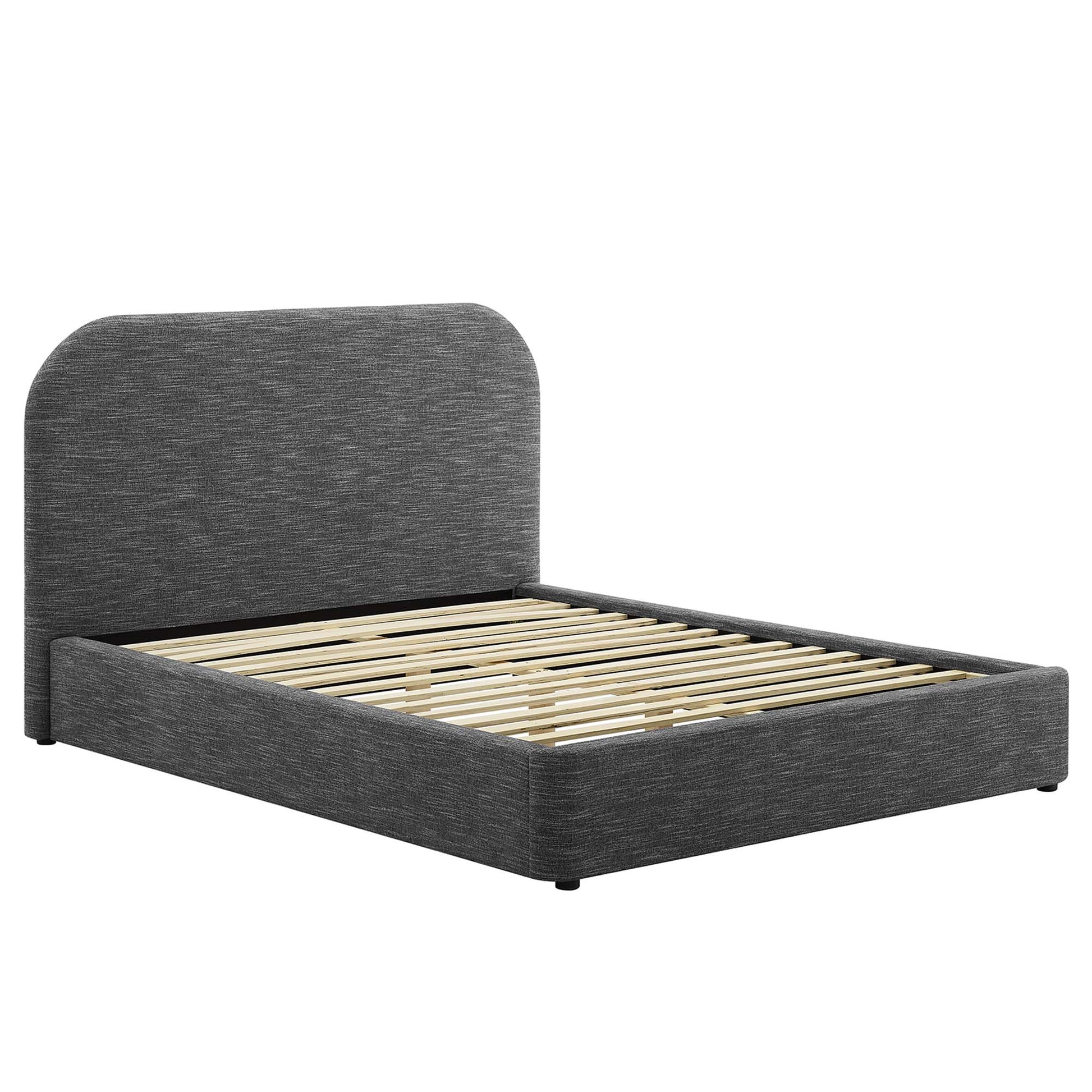Keynote Upholstered Fabric Curved King Platform Bed by Modway - Best Buy Furniture