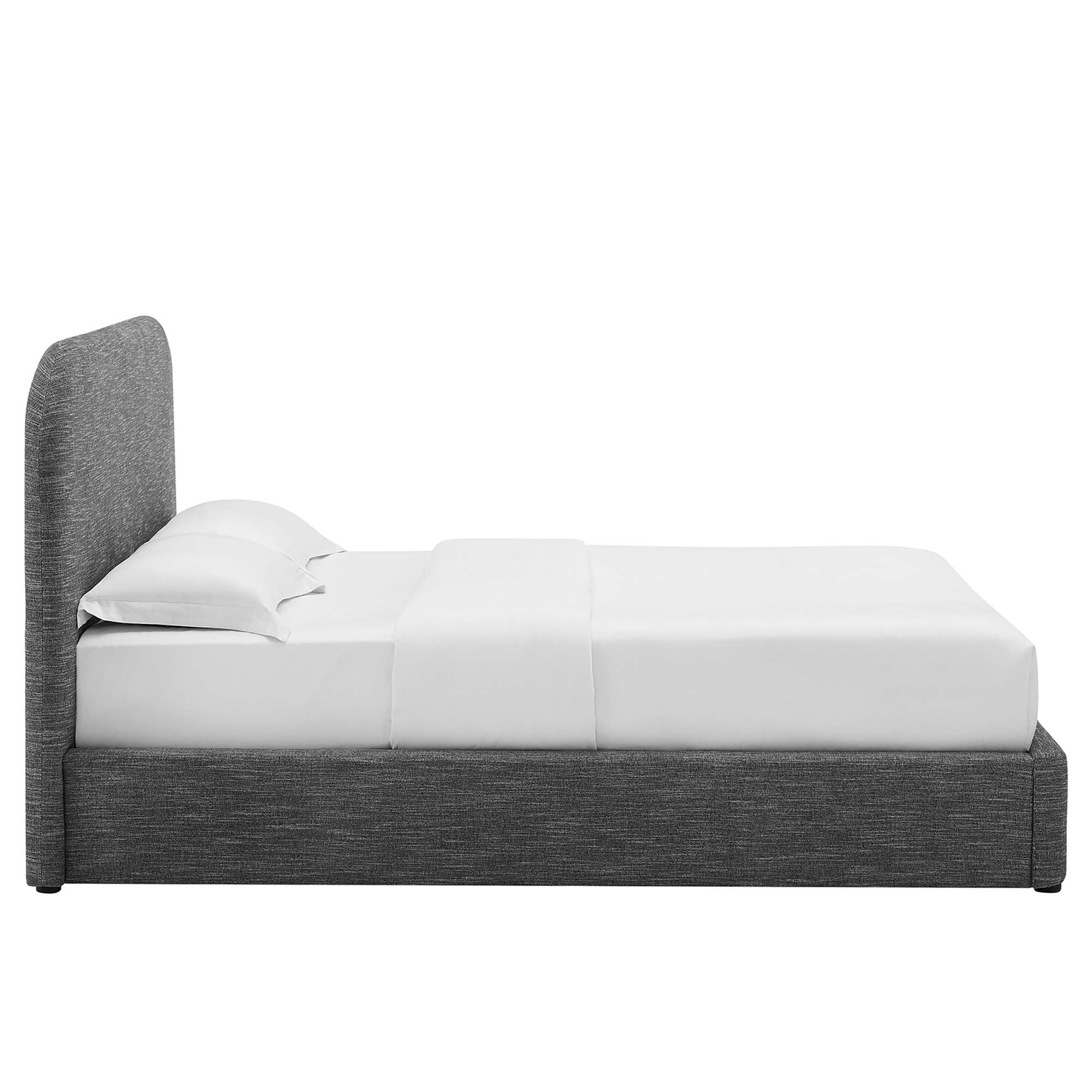 Keynote Upholstered Fabric Curved King Platform Bed by Modway - Best Buy Furniture