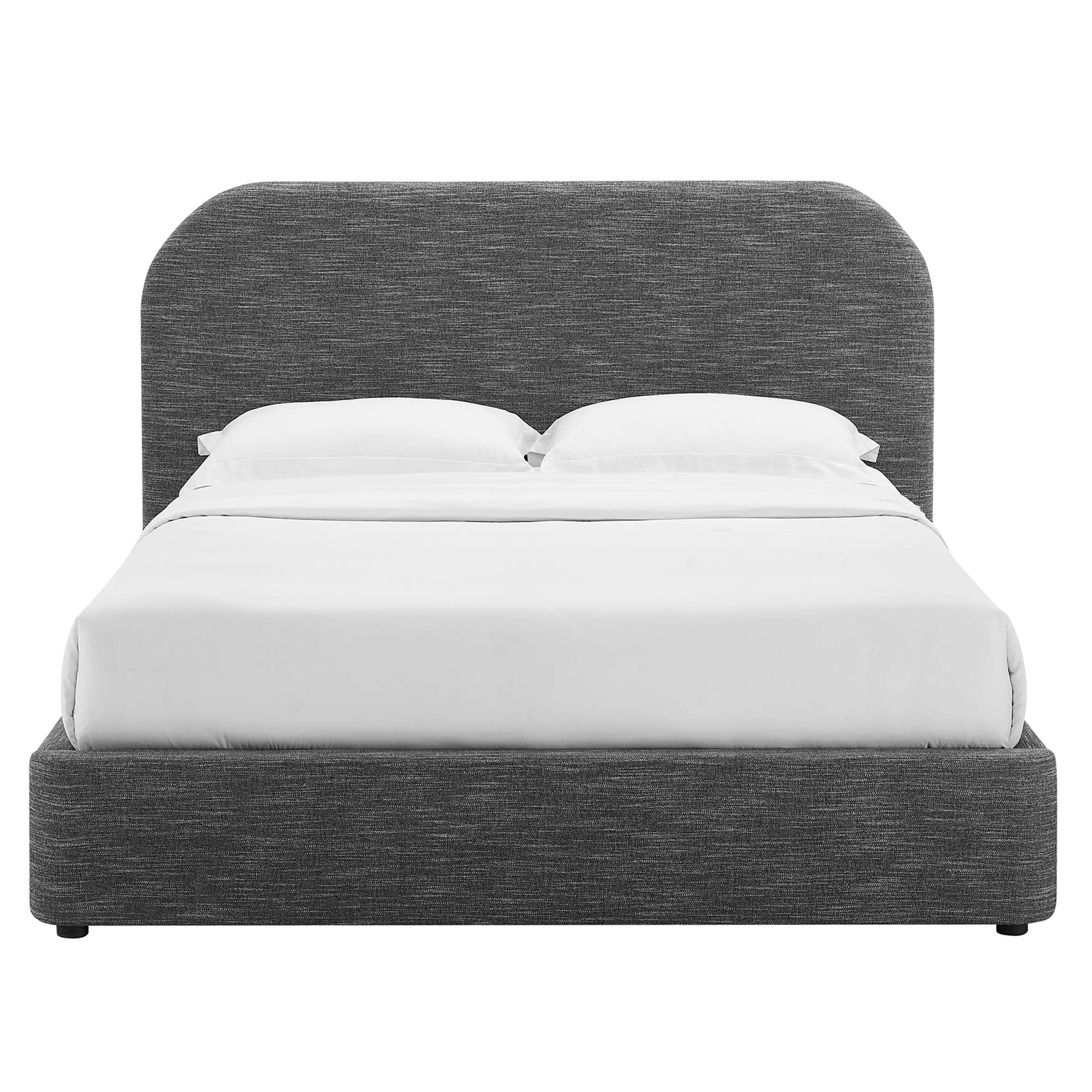Keynote Upholstered Fabric Curved King Platform Bed by Modway - Best Buy Furniture