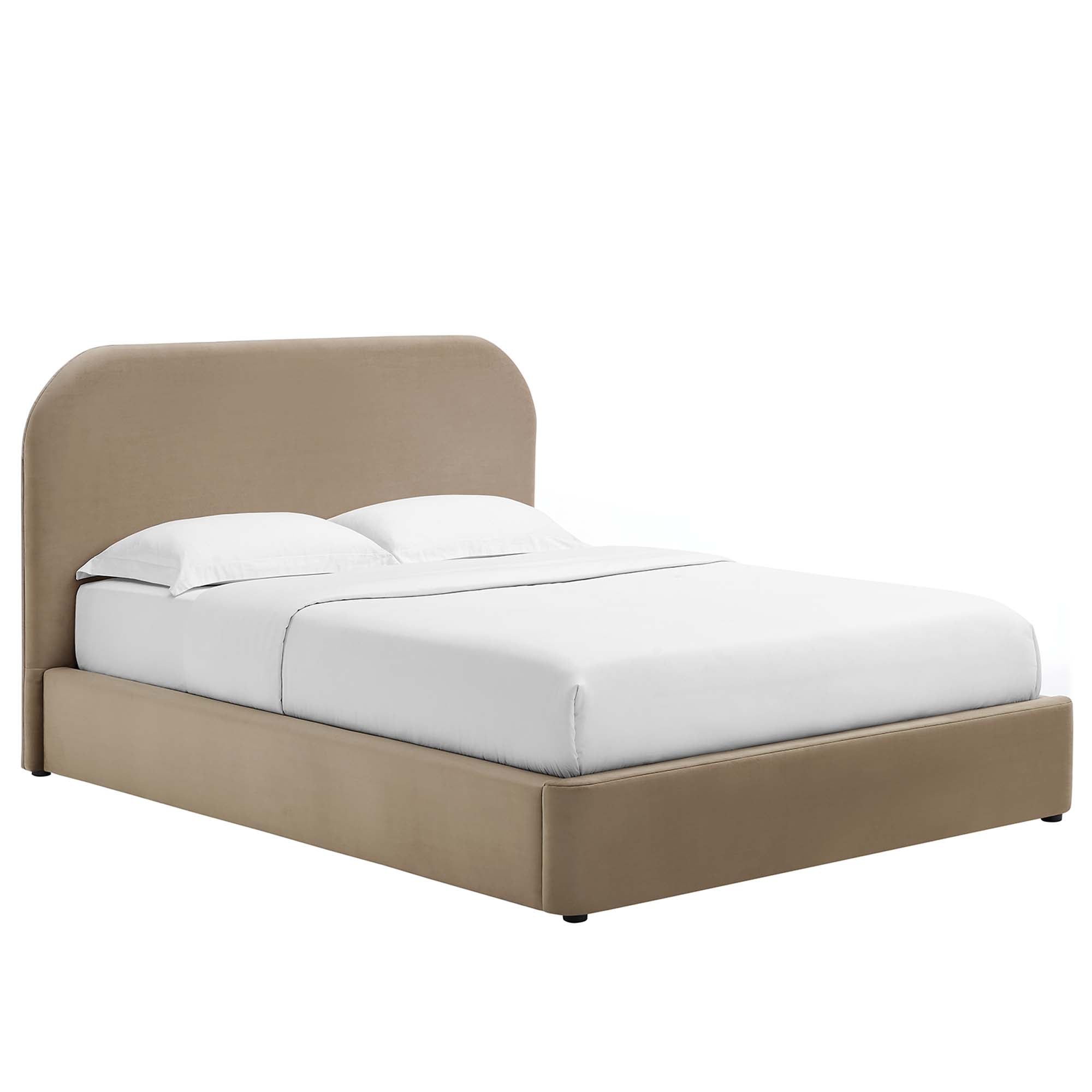 Keynote Performance Velvet Curved King Platform Bed by Modway - Best Buy Furniture