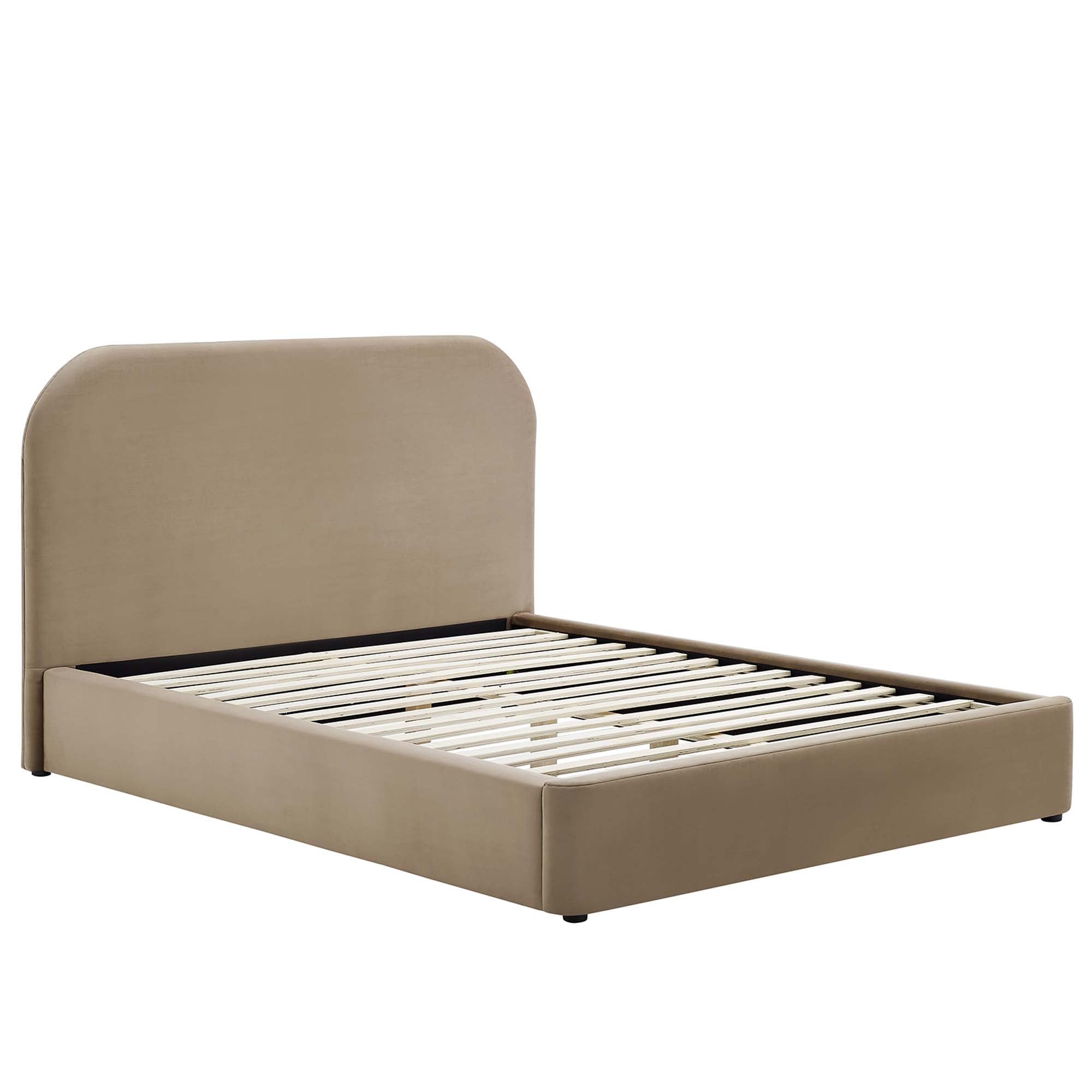 Keynote Performance Velvet Curved King Platform Bed by Modway - Best Buy Furniture