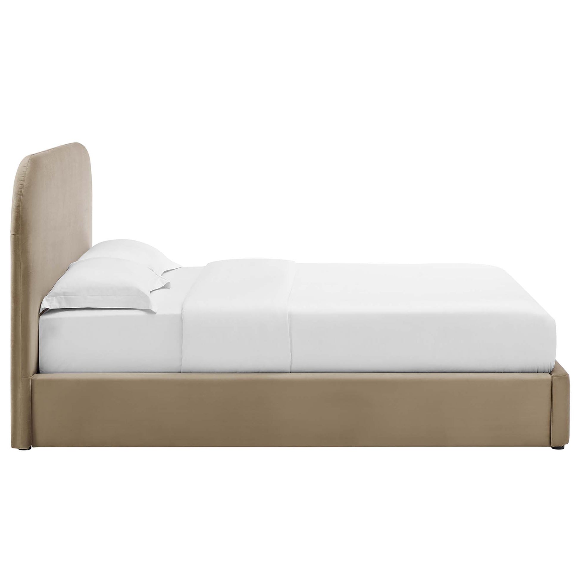 Keynote Performance Velvet Curved King Platform Bed by Modway - Best Buy Furniture