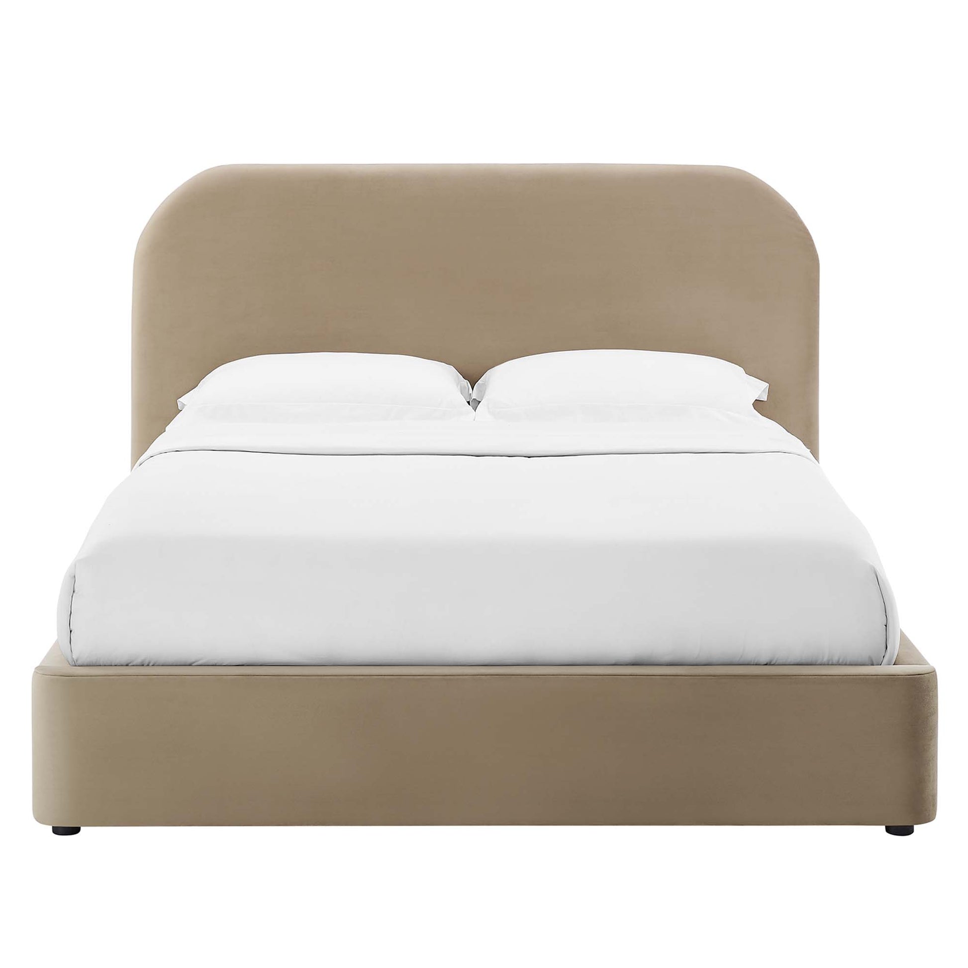 Keynote Performance Velvet Curved King Platform Bed by Modway - Best Buy Furniture