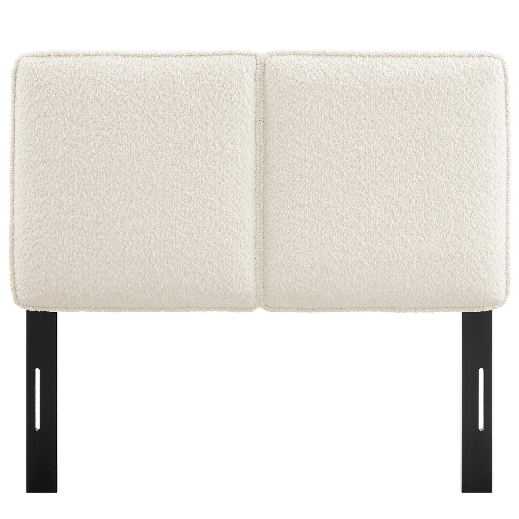 Lindee Boucle Fabric Twin Headboard in Cream Twin - Best Buy Furniture
