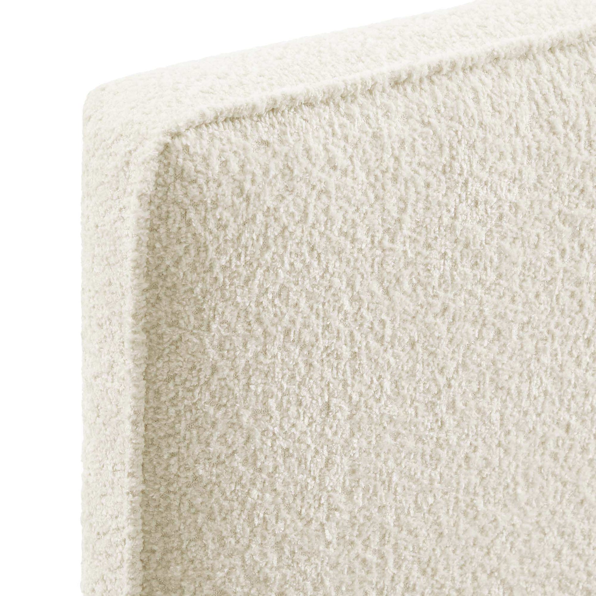 Lindee Boucle Fabric Twin Headboard in Cream Twin - Best Buy Furniture